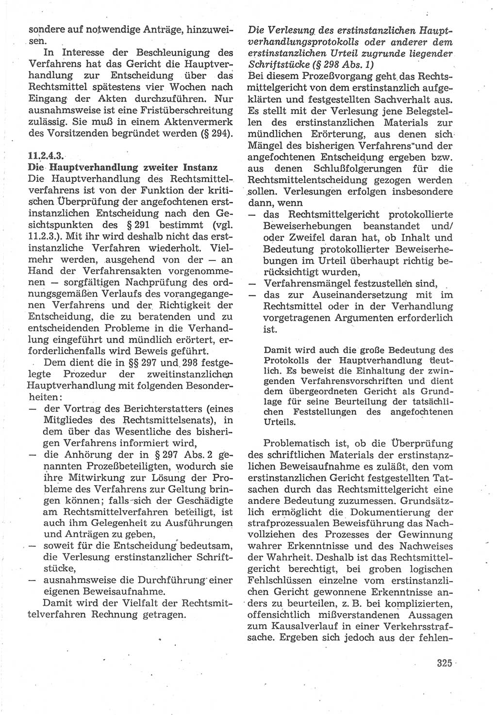 Strafverfahrensrecht [Deutsche Demokratische Republik (DDR)], Lehrbuch 1987, Seite 325 (Strafverf.-R. DDR Lb. 1987, S. 325)