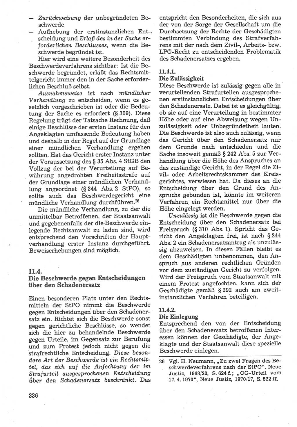 Strafverfahrensrecht [Deutsche Demokratische Republik (DDR)], Lehrbuch 1987, Seite 336 (Strafverf.-R. DDR Lb. 1987, S. 336)