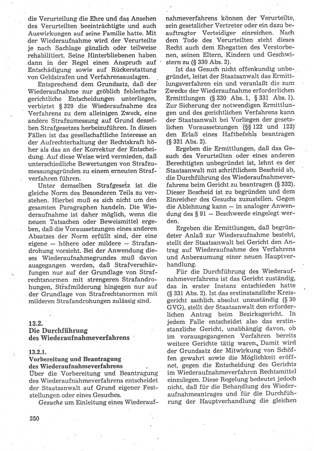 Strafverfahrensrecht [Deutsche Demokratische Republik (DDR)], Lehrbuch 1987, Seite 350 (Strafverf.-R. DDR Lb. 1987, S. 350)