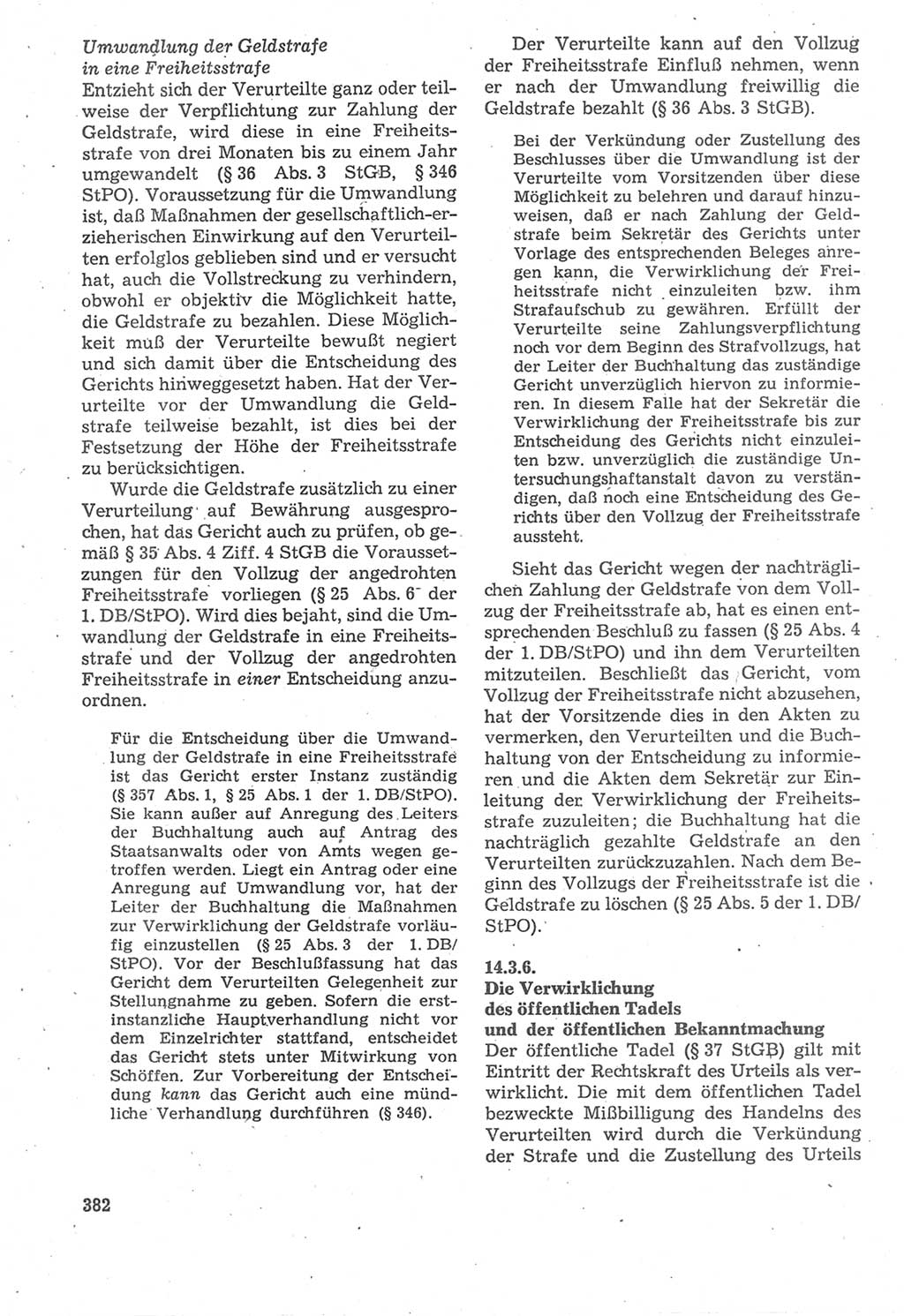 Strafverfahrensrecht [Deutsche Demokratische Republik (DDR)], Lehrbuch 1987, Seite 382 (Strafverf.-R. DDR Lb. 1987, S. 382)
