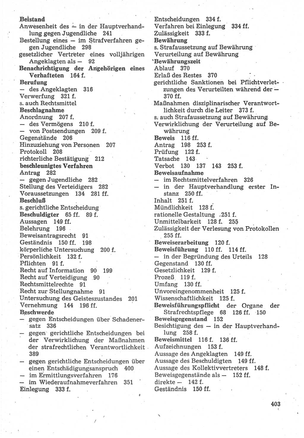 Strafverfahrensrecht [Deutsche Demokratische Republik (DDR)], Lehrbuch 1987, Seite 403 (Strafverf.-R. DDR Lb. 1987, S. 403)