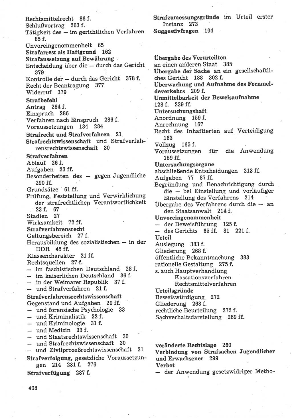 Strafverfahrensrecht [Deutsche Demokratische Republik (DDR)], Lehrbuch 1987, Seite 408 (Strafverf.-R. DDR Lb. 1987, S. 408)