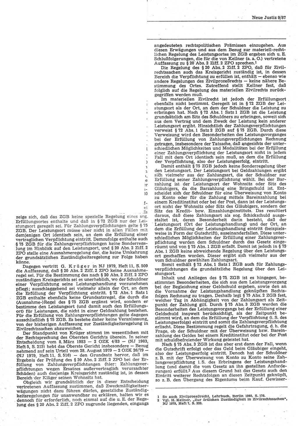 Neue Justiz (NJ), Zeitschrift für sozialistisches Recht und Gesetzlichkeit [Deutsche Demokratische Republik (DDR)], 41. Jahrgang 1987, Seite 372 (NJ DDR 1987, S. 372)