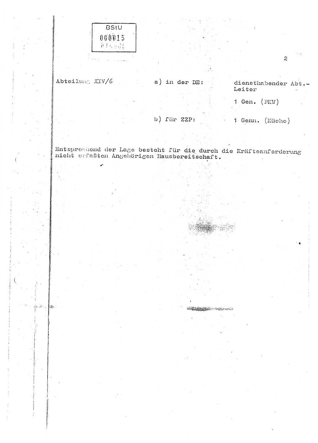 Anweisung Nr. 1/88 zur Verantwortung und Aufgabenstellung der im zentralen Zuführungspunkt des MfS eingesetzten Angehörigen der Abteilung ⅩⅣ, [Deutsche Demokratische Republik (DDR), Ministerium für Staatssicherheit (MfS)] Abteilung (Abt.) ⅩⅣ, Berlin 1988, Seite 9 (Anw. 1/88 MfS DDR Abt. ⅩⅣ 1/88 1988, S. 9)