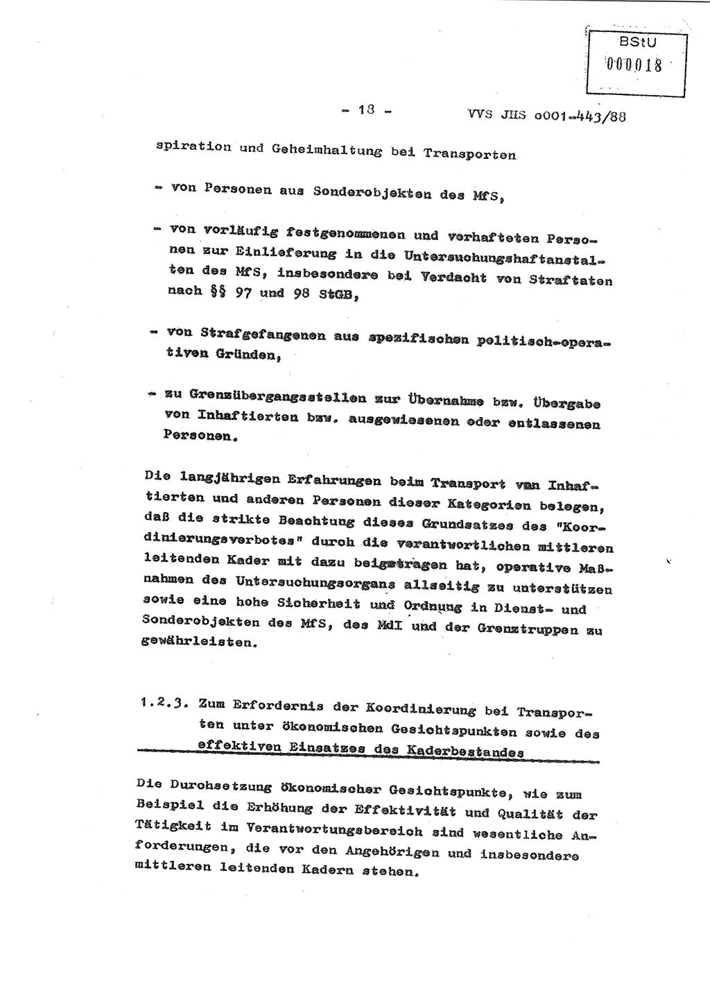 Diplomarbeit Hauptmann Michael Rast (Abt. ⅩⅣ), Major Bernd Rahaus (Abt. ⅩⅣ), Ministerium für Staatssicherheit (MfS) [Deutsche Demokratische Republik (DDR)], Juristische Hochschule (JHS), Vertrauliche Verschlußsache (VVS) o001-443/88, Potsdam 1988, Seite 18 (Dipl.-Arb. MfS DDR JHS VVS o001-443/88 1988, S. 18)