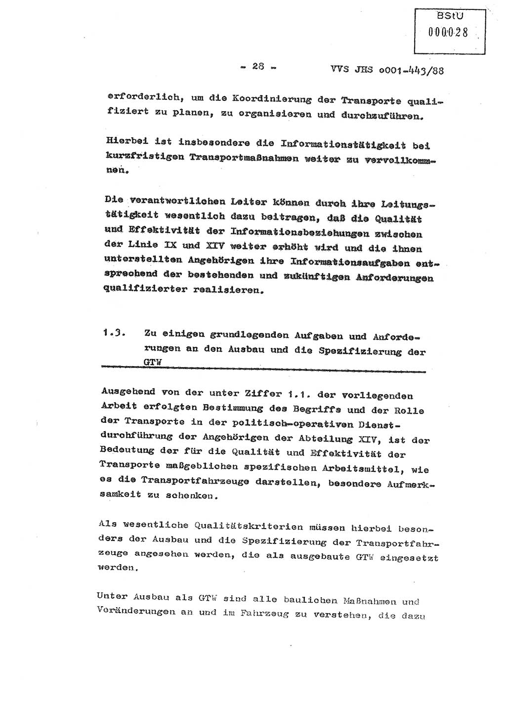 Diplomarbeit Hauptmann Michael Rast (Abt. ⅩⅣ), Major Bernd Rahaus (Abt. ⅩⅣ), Ministerium für Staatssicherheit (MfS) [Deutsche Demokratische Republik (DDR)], Juristische Hochschule (JHS), Vertrauliche Verschlußsache (VVS) o001-443/88, Potsdam 1988, Seite 28 (Dipl.-Arb. MfS DDR JHS VVS o001-443/88 1988, S. 28)