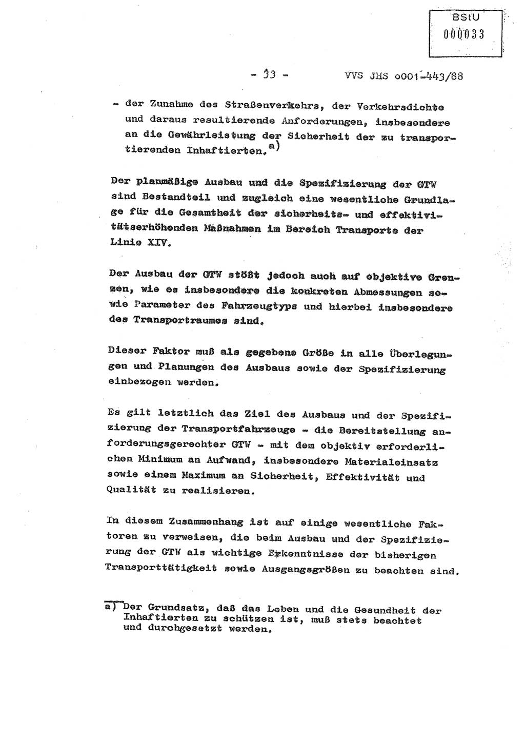 Diplomarbeit Hauptmann Michael Rast (Abt. ⅩⅣ), Major Bernd Rahaus (Abt. ⅩⅣ), Ministerium für Staatssicherheit (MfS) [Deutsche Demokratische Republik (DDR)], Juristische Hochschule (JHS), Vertrauliche Verschlußsache (VVS) o001-443/88, Potsdam 1988, Seite 33 (Dipl.-Arb. MfS DDR JHS VVS o001-443/88 1988, S. 33)