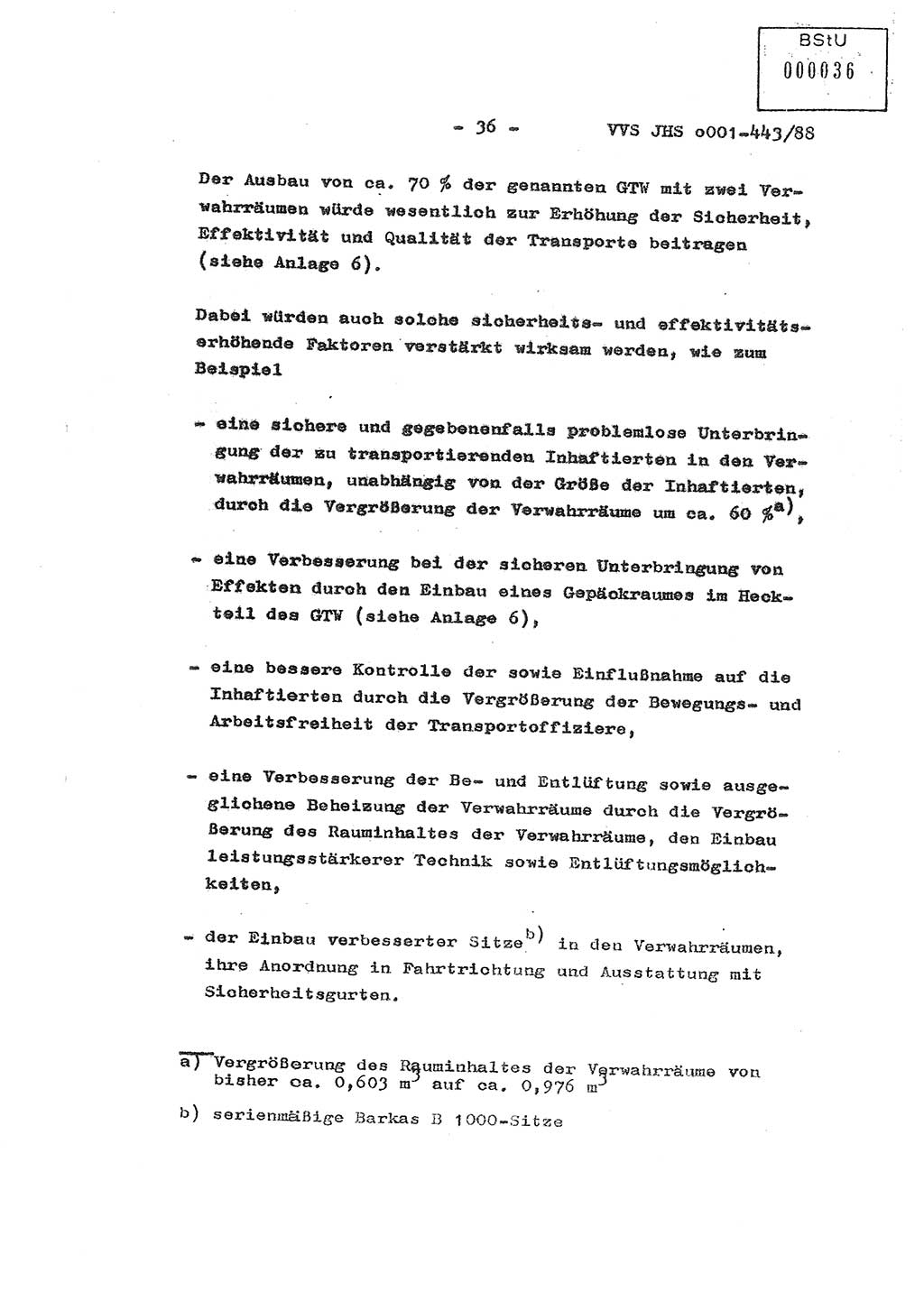 Diplomarbeit Hauptmann Michael Rast (Abt. ⅩⅣ), Major Bernd Rahaus (Abt. ⅩⅣ), Ministerium für Staatssicherheit (MfS) [Deutsche Demokratische Republik (DDR)], Juristische Hochschule (JHS), Vertrauliche Verschlußsache (VVS) o001-443/88, Potsdam 1988, Seite 36 (Dipl.-Arb. MfS DDR JHS VVS o001-443/88 1988, S. 36)