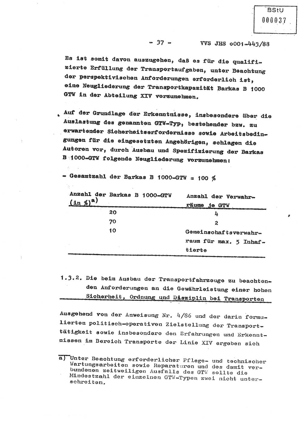 Diplomarbeit Hauptmann Michael Rast (Abt. ⅩⅣ), Major Bernd Rahaus (Abt. ⅩⅣ), Ministerium für Staatssicherheit (MfS) [Deutsche Demokratische Republik (DDR)], Juristische Hochschule (JHS), Vertrauliche Verschlußsache (VVS) o001-443/88, Potsdam 1988, Seite 37 (Dipl.-Arb. MfS DDR JHS VVS o001-443/88 1988, S. 37)