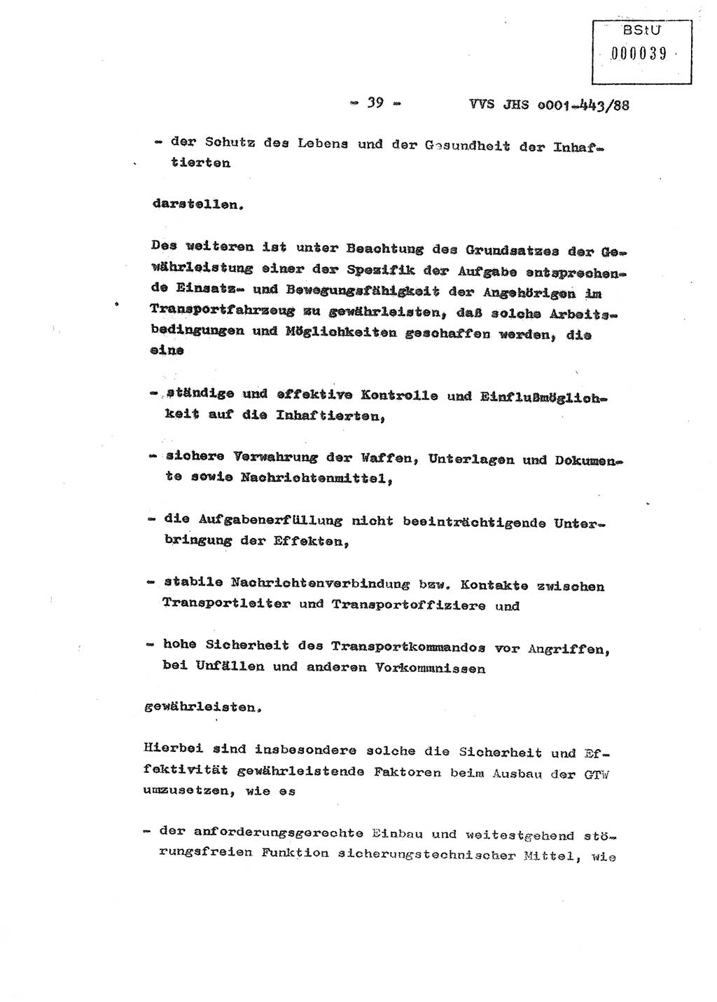 Diplomarbeit Hauptmann Michael Rast (Abt. ⅩⅣ), Major Bernd Rahaus (Abt. ⅩⅣ), Ministerium für Staatssicherheit (MfS) [Deutsche Demokratische Republik (DDR)], Juristische Hochschule (JHS), Vertrauliche Verschlußsache (VVS) o001-443/88, Potsdam 1988, Seite 39 (Dipl.-Arb. MfS DDR JHS VVS o001-443/88 1988, S. 39)