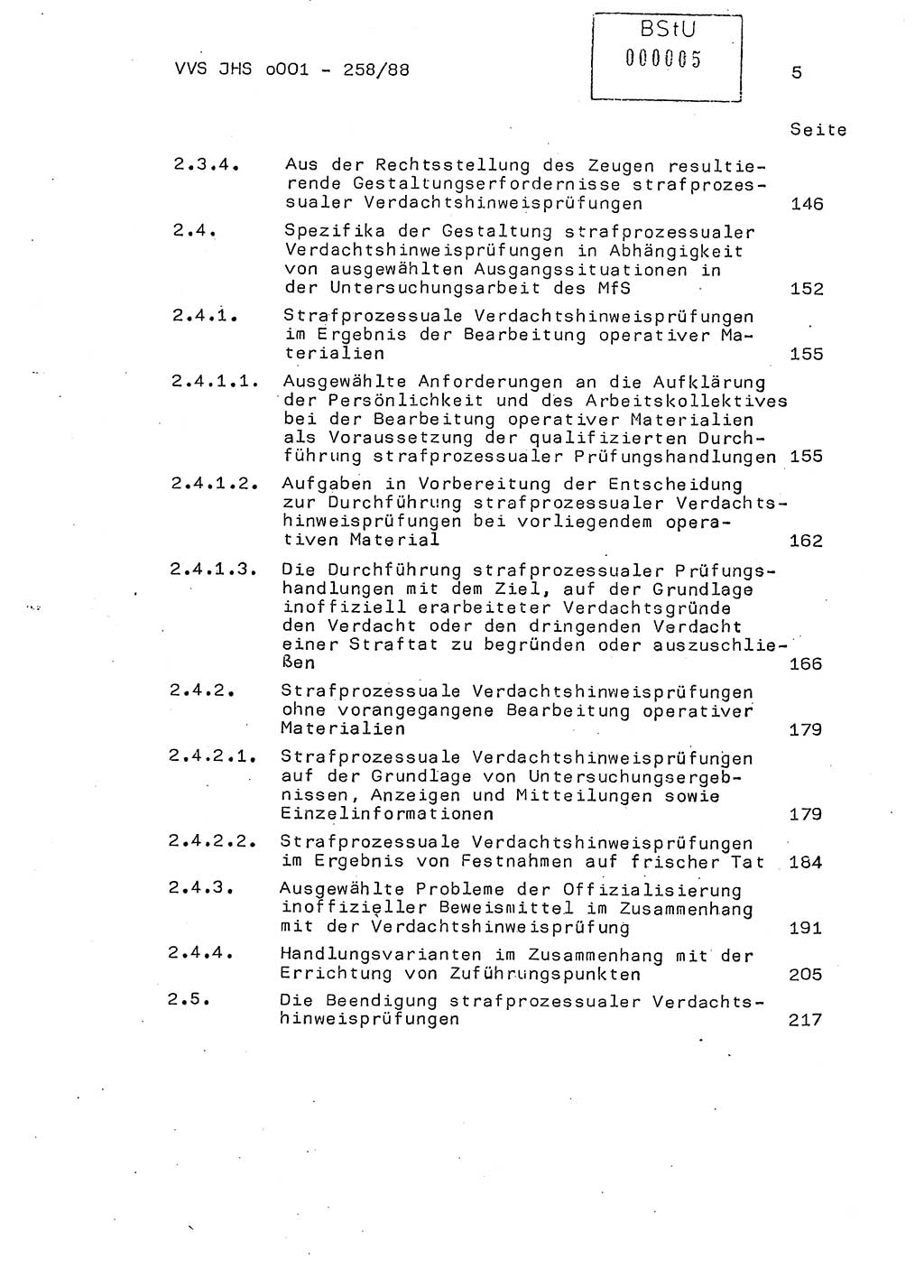 Dissertation, Oberleutnant Uwe Kärsten (JHS), Hauptmann Dr. Joachim Henkel (JHS), Oberstleutnant Werner Mählitz (Leiter der Abt. Ⅸ BV Rostock), Oberstleutnant Jürgen Tröge (HA Ⅸ/AKG), Oberstleutnant Winfried Ziegler (HA Ⅸ/9), Major Wolf-Rüdiger Wurzler (JHS), Ministerium für Staatssicherheit (MfS) [Deutsche Demokratische Republik (DDR)], Juristische Hochschule (JHS), Vertrauliche Verschlußsache (VVS) o001-258/88, Potsdam 1988, Seite 5 (Diss. MfS DDR JHS VVS o001-258/88 1988, S. 5)