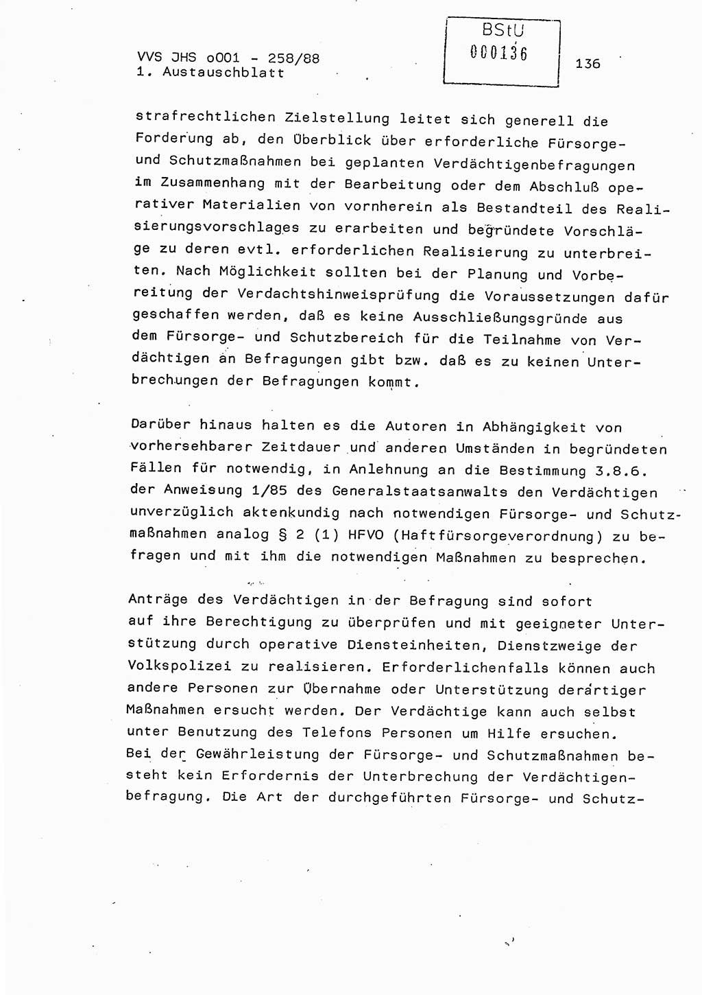 Dissertation, Oberleutnant Uwe Kärsten (JHS), Hauptmann Dr. Joachim Henkel (JHS), Oberstleutnant Werner Mählitz (Leiter der Abt. Ⅸ BV Rostock), Oberstleutnant Jürgen Tröge (HA Ⅸ/AKG), Oberstleutnant Winfried Ziegler (HA Ⅸ/9), Major Wolf-Rüdiger Wurzler (JHS), Ministerium für Staatssicherheit (MfS) [Deutsche Demokratische Republik (DDR)], Juristische Hochschule (JHS), Vertrauliche Verschlußsache (VVS) o001-258/88, Potsdam 1988, Seite 136 (Diss. MfS DDR JHS VVS o001-258/88 1988, S. 136)