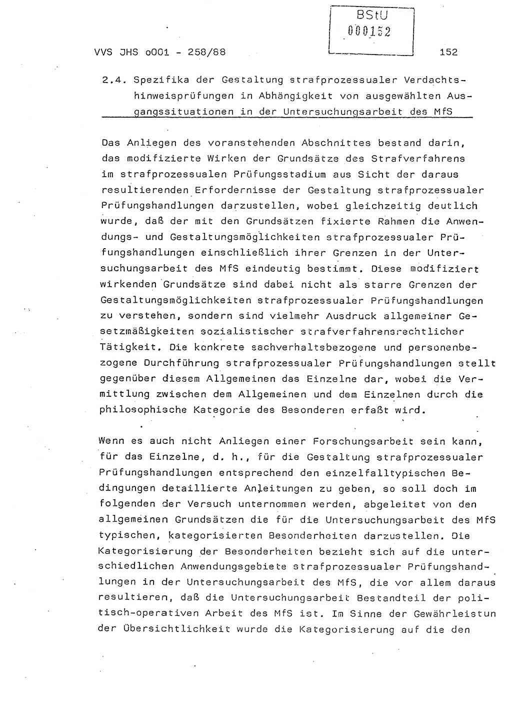 Dissertation, Oberleutnant Uwe Kärsten (JHS), Hauptmann Dr. Joachim Henkel (JHS), Oberstleutnant Werner Mählitz (Leiter der Abt. Ⅸ BV Rostock), Oberstleutnant Jürgen Tröge (HA Ⅸ/AKG), Oberstleutnant Winfried Ziegler (HA Ⅸ/9), Major Wolf-Rüdiger Wurzler (JHS), Ministerium für Staatssicherheit (MfS) [Deutsche Demokratische Republik (DDR)], Juristische Hochschule (JHS), Vertrauliche Verschlußsache (VVS) o001-258/88, Potsdam 1988, Seite 152 (Diss. MfS DDR JHS VVS o001-258/88 1988, S. 152)