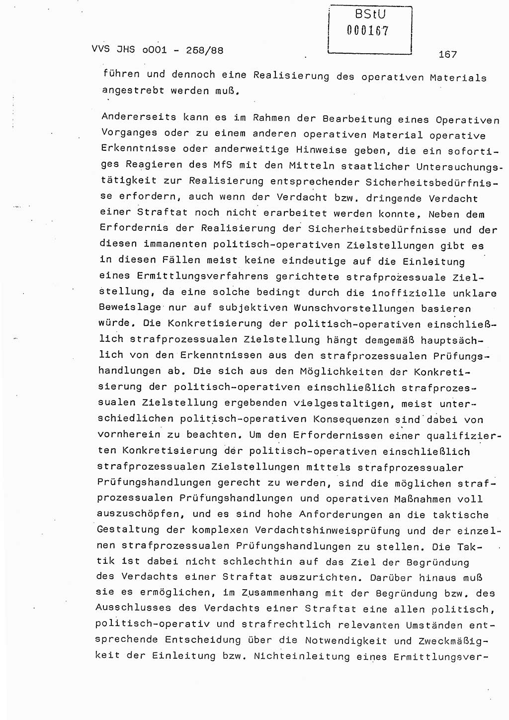 Dissertation, Oberleutnant Uwe Kärsten (JHS), Hauptmann Dr. Joachim Henkel (JHS), Oberstleutnant Werner Mählitz (Leiter der Abt. Ⅸ BV Rostock), Oberstleutnant Jürgen Tröge (HA Ⅸ/AKG), Oberstleutnant Winfried Ziegler (HA Ⅸ/9), Major Wolf-Rüdiger Wurzler (JHS), Ministerium für Staatssicherheit (MfS) [Deutsche Demokratische Republik (DDR)], Juristische Hochschule (JHS), Vertrauliche Verschlußsache (VVS) o001-258/88, Potsdam 1988, Seite 167 (Diss. MfS DDR JHS VVS o001-258/88 1988, S. 167)