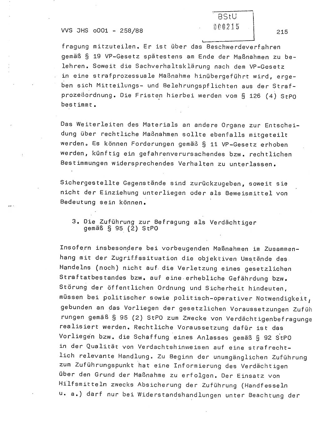 Dissertation, Oberleutnant Uwe Kärsten (JHS), Hauptmann Dr. Joachim Henkel (JHS), Oberstleutnant Werner Mählitz (Leiter der Abt. Ⅸ BV Rostock), Oberstleutnant Jürgen Tröge (HA Ⅸ/AKG), Oberstleutnant Winfried Ziegler (HA Ⅸ/9), Major Wolf-Rüdiger Wurzler (JHS), Ministerium für Staatssicherheit (MfS) [Deutsche Demokratische Republik (DDR)], Juristische Hochschule (JHS), Vertrauliche Verschlußsache (VVS) o001-258/88, Potsdam 1988, Seite 214 (Diss. MfS DDR JHS VVS o001-258/88 1988, S. 214)