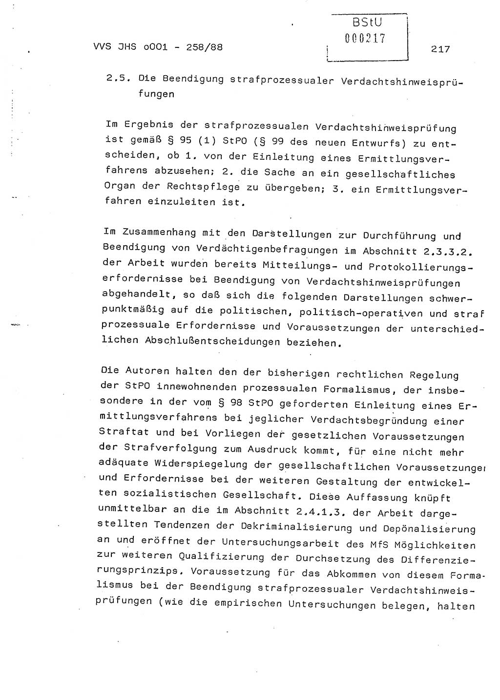 Dissertation, Oberleutnant Uwe Kärsten (JHS), Hauptmann Dr. Joachim Henkel (JHS), Oberstleutnant Werner Mählitz (Leiter der Abt. Ⅸ BV Rostock), Oberstleutnant Jürgen Tröge (HA Ⅸ/AKG), Oberstleutnant Winfried Ziegler (HA Ⅸ/9), Major Wolf-Rüdiger Wurzler (JHS), Ministerium für Staatssicherheit (MfS) [Deutsche Demokratische Republik (DDR)], Juristische Hochschule (JHS), Vertrauliche Verschlußsache (VVS) o001-258/88, Potsdam 1988, Seite 216 (Diss. MfS DDR JHS VVS o001-258/88 1988, S. 216)