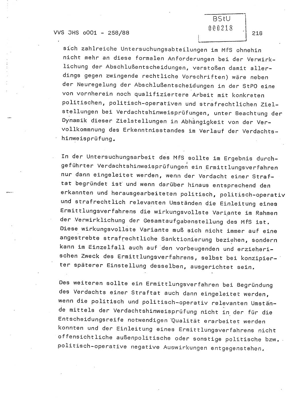 Dissertation, Oberleutnant Uwe Kärsten (JHS), Hauptmann Dr. Joachim Henkel (JHS), Oberstleutnant Werner Mählitz (Leiter der Abt. Ⅸ BV Rostock), Oberstleutnant Jürgen Tröge (HA Ⅸ/AKG), Oberstleutnant Winfried Ziegler (HA Ⅸ/9), Major Wolf-Rüdiger Wurzler (JHS), Ministerium für Staatssicherheit (MfS) [Deutsche Demokratische Republik (DDR)], Juristische Hochschule (JHS), Vertrauliche Verschlußsache (VVS) o001-258/88, Potsdam 1988, Seite 217 (Diss. MfS DDR JHS VVS o001-258/88 1988, S. 217)