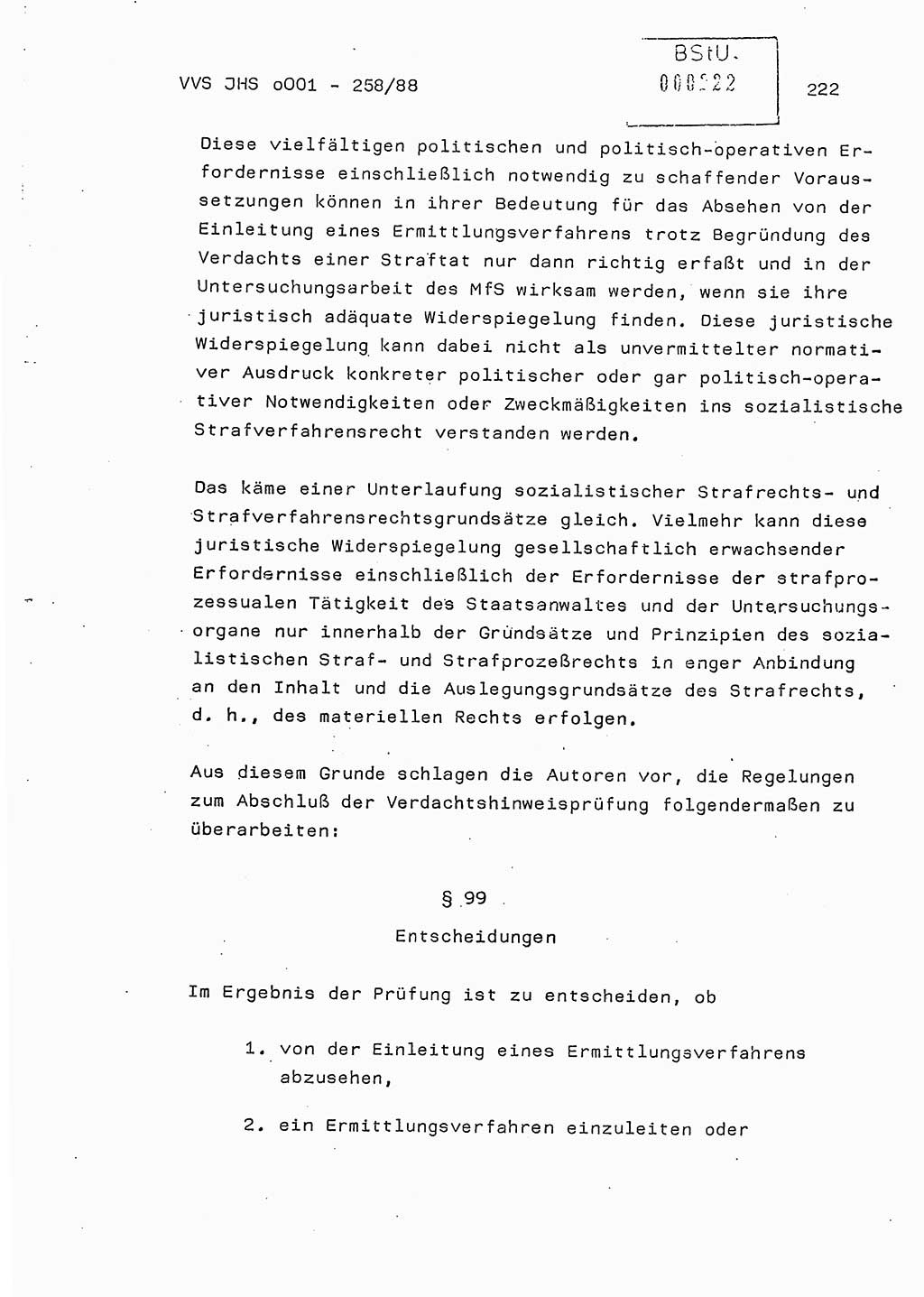 Dissertation, Oberleutnant Uwe Kärsten (JHS), Hauptmann Dr. Joachim Henkel (JHS), Oberstleutnant Werner Mählitz (Leiter der Abt. Ⅸ BV Rostock), Oberstleutnant Jürgen Tröge (HA Ⅸ/AKG), Oberstleutnant Winfried Ziegler (HA Ⅸ/9), Major Wolf-Rüdiger Wurzler (JHS), Ministerium für Staatssicherheit (MfS) [Deutsche Demokratische Republik (DDR)], Juristische Hochschule (JHS), Vertrauliche Verschlußsache (VVS) o001-258/88, Potsdam 1988, Seite 221 (Diss. MfS DDR JHS VVS o001-258/88 1988, S. 221)