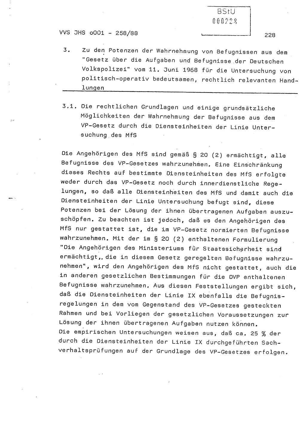 Dissertation, Oberleutnant Uwe Kärsten (JHS), Hauptmann Dr. Joachim Henkel (JHS), Oberstleutnant Werner Mählitz (Leiter der Abt. Ⅸ BV Rostock), Oberstleutnant Jürgen Tröge (HA Ⅸ/AKG), Oberstleutnant Winfried Ziegler (HA Ⅸ/9), Major Wolf-Rüdiger Wurzler (JHS), Ministerium für Staatssicherheit (MfS) [Deutsche Demokratische Republik (DDR)], Juristische Hochschule (JHS), Vertrauliche Verschlußsache (VVS) o001-258/88, Potsdam 1988, Seite 227 (Diss. MfS DDR JHS VVS o001-258/88 1988, S. 227)