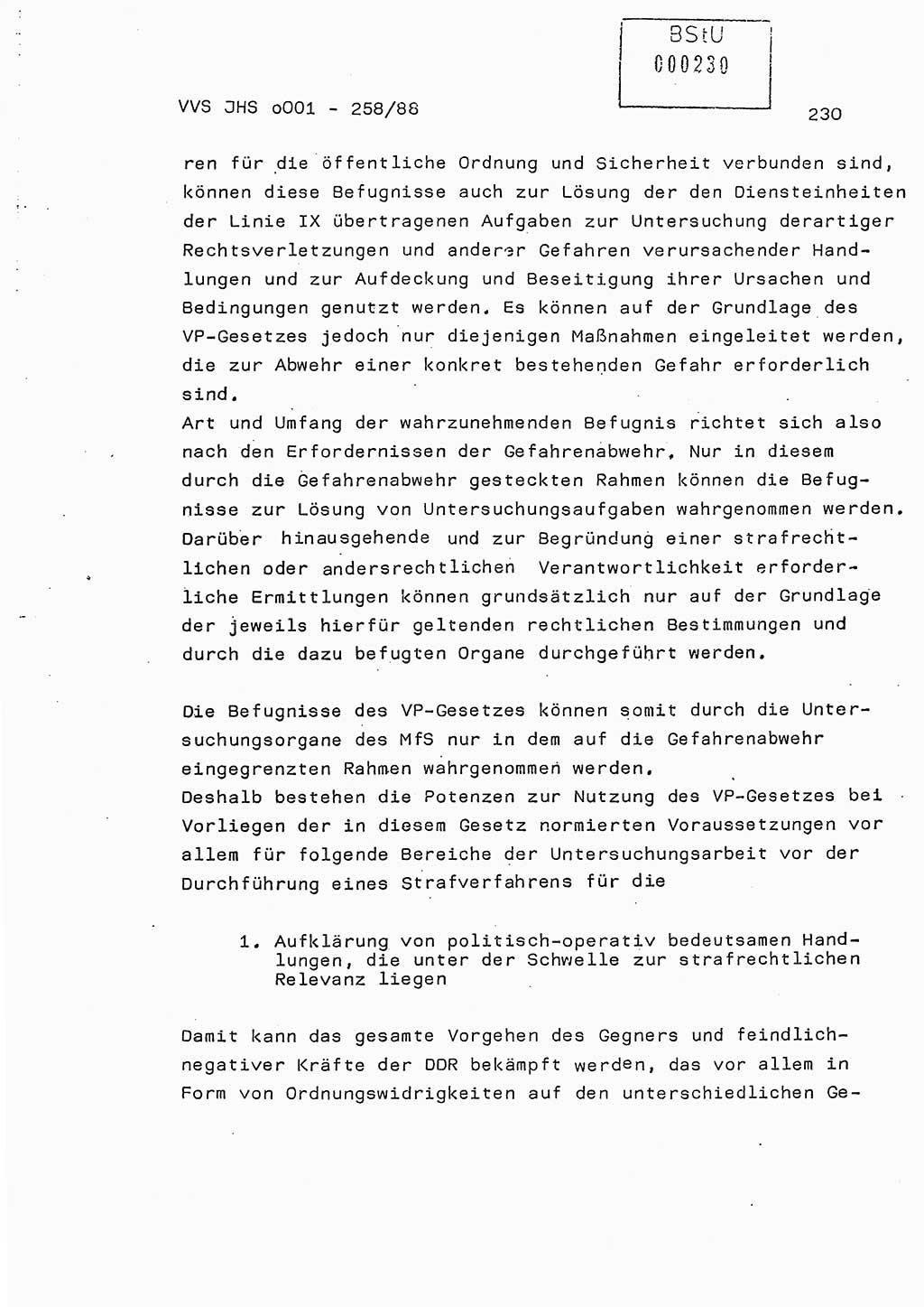 Dissertation, Oberleutnant Uwe Kärsten (JHS), Hauptmann Dr. Joachim Henkel (JHS), Oberstleutnant Werner Mählitz (Leiter der Abt. Ⅸ BV Rostock), Oberstleutnant Jürgen Tröge (HA Ⅸ/AKG), Oberstleutnant Winfried Ziegler (HA Ⅸ/9), Major Wolf-Rüdiger Wurzler (JHS), Ministerium für Staatssicherheit (MfS) [Deutsche Demokratische Republik (DDR)], Juristische Hochschule (JHS), Vertrauliche Verschlußsache (VVS) o001-258/88, Potsdam 1988, Seite 229 (Diss. MfS DDR JHS VVS o001-258/88 1988, S. 229)