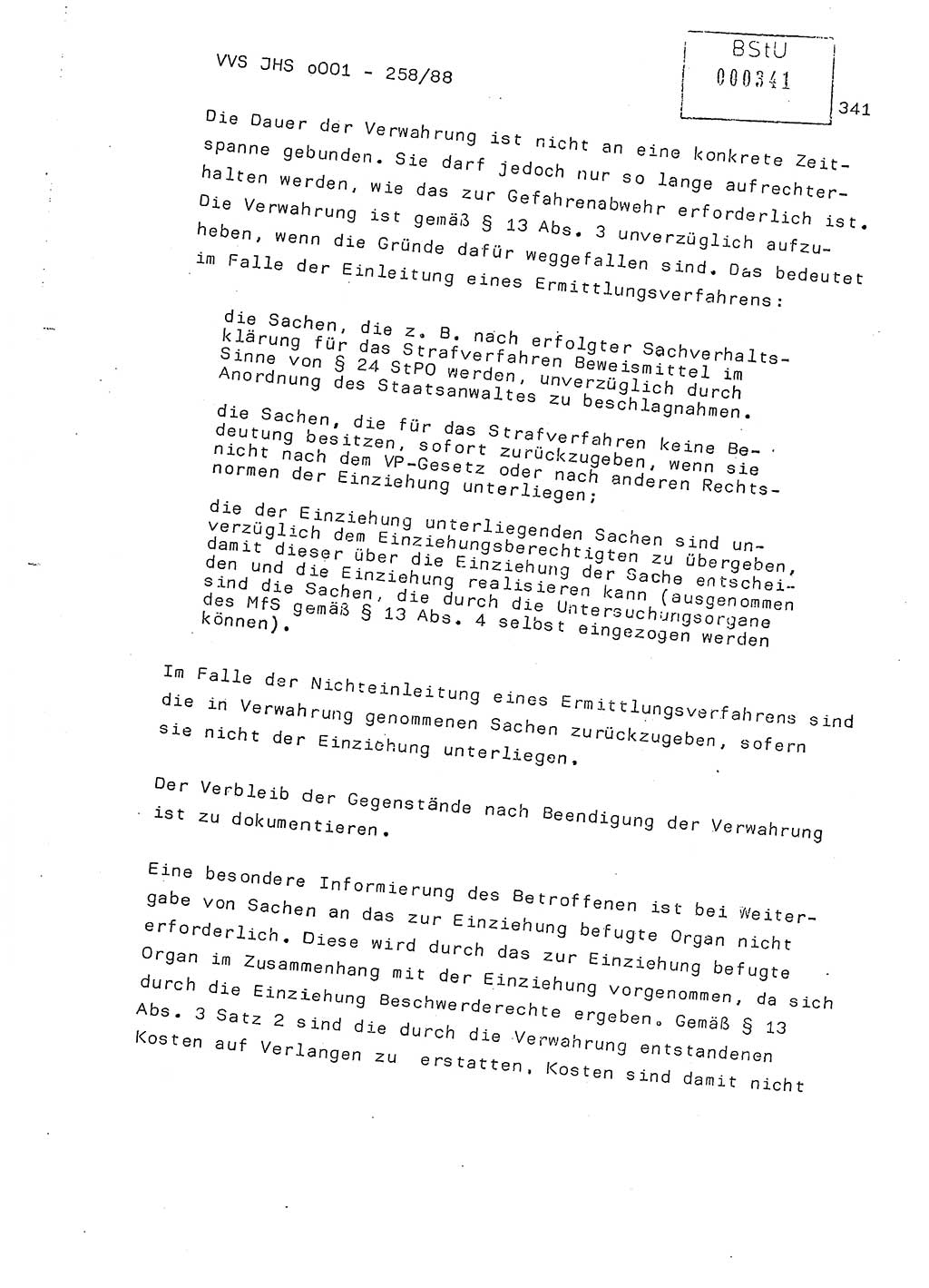 Dissertation, Oberleutnant Uwe Kärsten (JHS), Hauptmann Dr. Joachim Henkel (JHS), Oberstleutnant Werner Mählitz (Leiter der Abt. Ⅸ BV Rostock), Oberstleutnant Jürgen Tröge (HA Ⅸ/AKG), Oberstleutnant Winfried Ziegler (HA Ⅸ/9), Major Wolf-Rüdiger Wurzler (JHS), Ministerium für Staatssicherheit (MfS) [Deutsche Demokratische Republik (DDR)], Juristische Hochschule (JHS), Vertrauliche Verschlußsache (VVS) o001-258/88, Potsdam 1988, Seite 341 (Diss. MfS DDR JHS VVS o001-258/88 1988, S. 341)