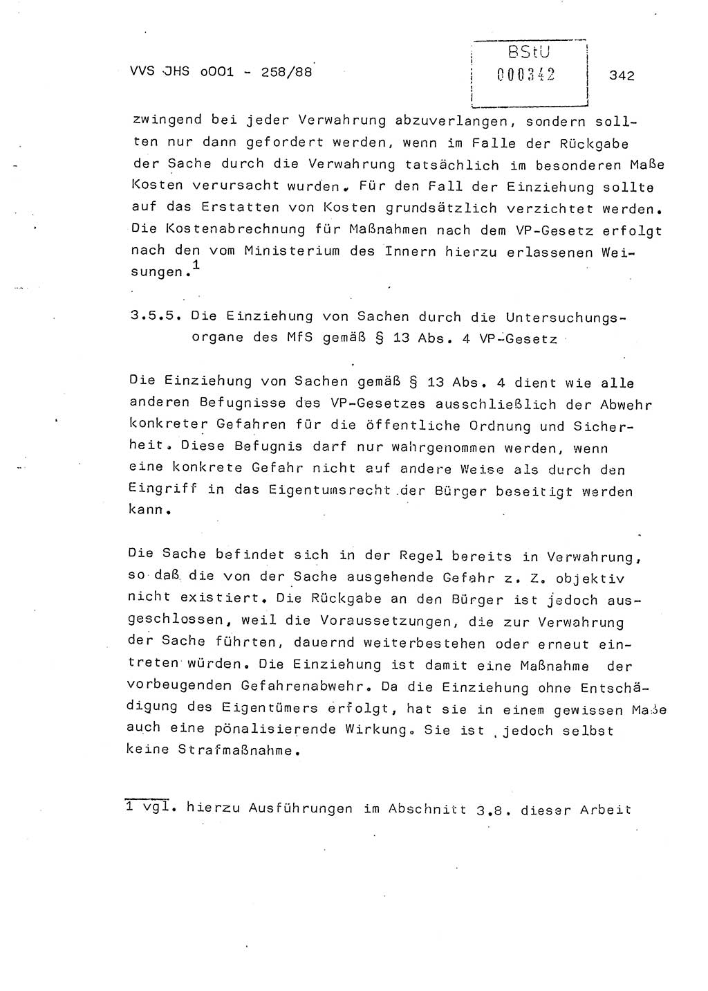 Dissertation, Oberleutnant Uwe Kärsten (JHS), Hauptmann Dr. Joachim Henkel (JHS), Oberstleutnant Werner Mählitz (Leiter der Abt. Ⅸ BV Rostock), Oberstleutnant Jürgen Tröge (HA Ⅸ/AKG), Oberstleutnant Winfried Ziegler (HA Ⅸ/9), Major Wolf-Rüdiger Wurzler (JHS), Ministerium für Staatssicherheit (MfS) [Deutsche Demokratische Republik (DDR)], Juristische Hochschule (JHS), Vertrauliche Verschlußsache (VVS) o001-258/88, Potsdam 1988, Seite 342 (Diss. MfS DDR JHS VVS o001-258/88 1988, S. 342)