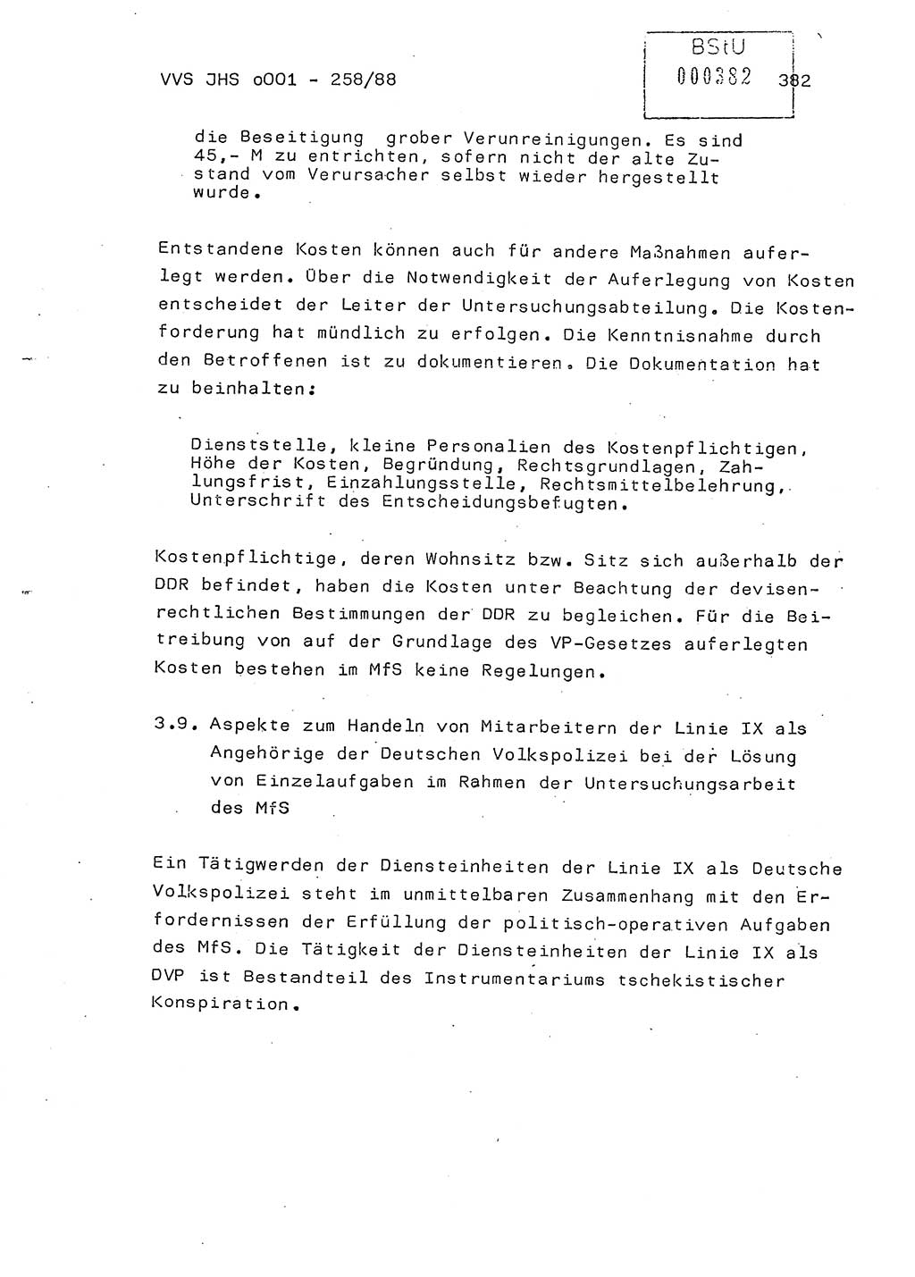 Dissertation, Oberleutnant Uwe Kärsten (JHS), Hauptmann Dr. Joachim Henkel (JHS), Oberstleutnant Werner Mählitz (Leiter der Abt. Ⅸ BV Rostock), Oberstleutnant Jürgen Tröge (HA Ⅸ/AKG), Oberstleutnant Winfried Ziegler (HA Ⅸ/9), Major Wolf-Rüdiger Wurzler (JHS), Ministerium für Staatssicherheit (MfS) [Deutsche Demokratische Republik (DDR)], Juristische Hochschule (JHS), Vertrauliche Verschlußsache (VVS) o001-258/88, Potsdam 1988, Seite 381 (Diss. MfS DDR JHS VVS o001-258/88 1988, S. 381)