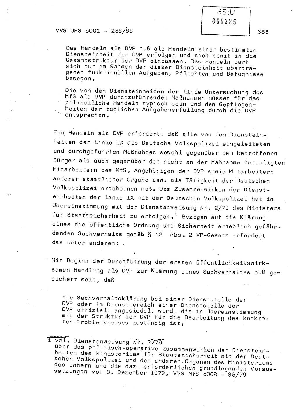 Dissertation, Oberleutnant Uwe Kärsten (JHS), Hauptmann Dr. Joachim Henkel (JHS), Oberstleutnant Werner Mählitz (Leiter der Abt. Ⅸ BV Rostock), Oberstleutnant Jürgen Tröge (HA Ⅸ/AKG), Oberstleutnant Winfried Ziegler (HA Ⅸ/9), Major Wolf-Rüdiger Wurzler (JHS), Ministerium für Staatssicherheit (MfS) [Deutsche Demokratische Republik (DDR)], Juristische Hochschule (JHS), Vertrauliche Verschlußsache (VVS) o001-258/88, Potsdam 1988, Seite 384 (Diss. MfS DDR JHS VVS o001-258/88 1988, S. 384)