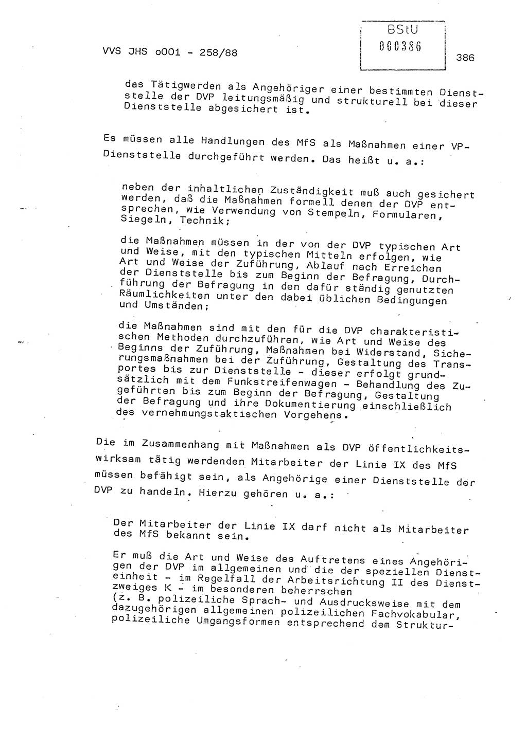 Dissertation, Oberleutnant Uwe Kärsten (JHS), Hauptmann Dr. Joachim Henkel (JHS), Oberstleutnant Werner Mählitz (Leiter der Abt. Ⅸ BV Rostock), Oberstleutnant Jürgen Tröge (HA Ⅸ/AKG), Oberstleutnant Winfried Ziegler (HA Ⅸ/9), Major Wolf-Rüdiger Wurzler (JHS), Ministerium für Staatssicherheit (MfS) [Deutsche Demokratische Republik (DDR)], Juristische Hochschule (JHS), Vertrauliche Verschlußsache (VVS) o001-258/88, Potsdam 1988, Seite 385 (Diss. MfS DDR JHS VVS o001-258/88 1988, S. 385)