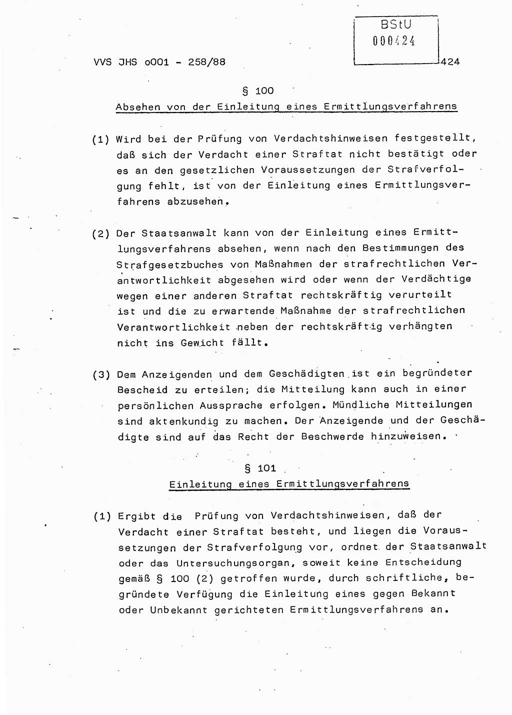 Dissertation, Oberleutnant Uwe Kärsten (JHS), Hauptmann Dr. Joachim Henkel (JHS), Oberstleutnant Werner Mählitz (Leiter der Abt. Ⅸ BV Rostock), Oberstleutnant Jürgen Tröge (HA Ⅸ/AKG), Oberstleutnant Winfried Ziegler (HA Ⅸ/9), Major Wolf-Rüdiger Wurzler (JHS), Ministerium für Staatssicherheit (MfS) [Deutsche Demokratische Republik (DDR)], Juristische Hochschule (JHS), Vertrauliche Verschlußsache (VVS) o001-258/88, Potsdam 1988, Seite 423 (Diss. MfS DDR JHS VVS o001-258/88 1988, S. 423)