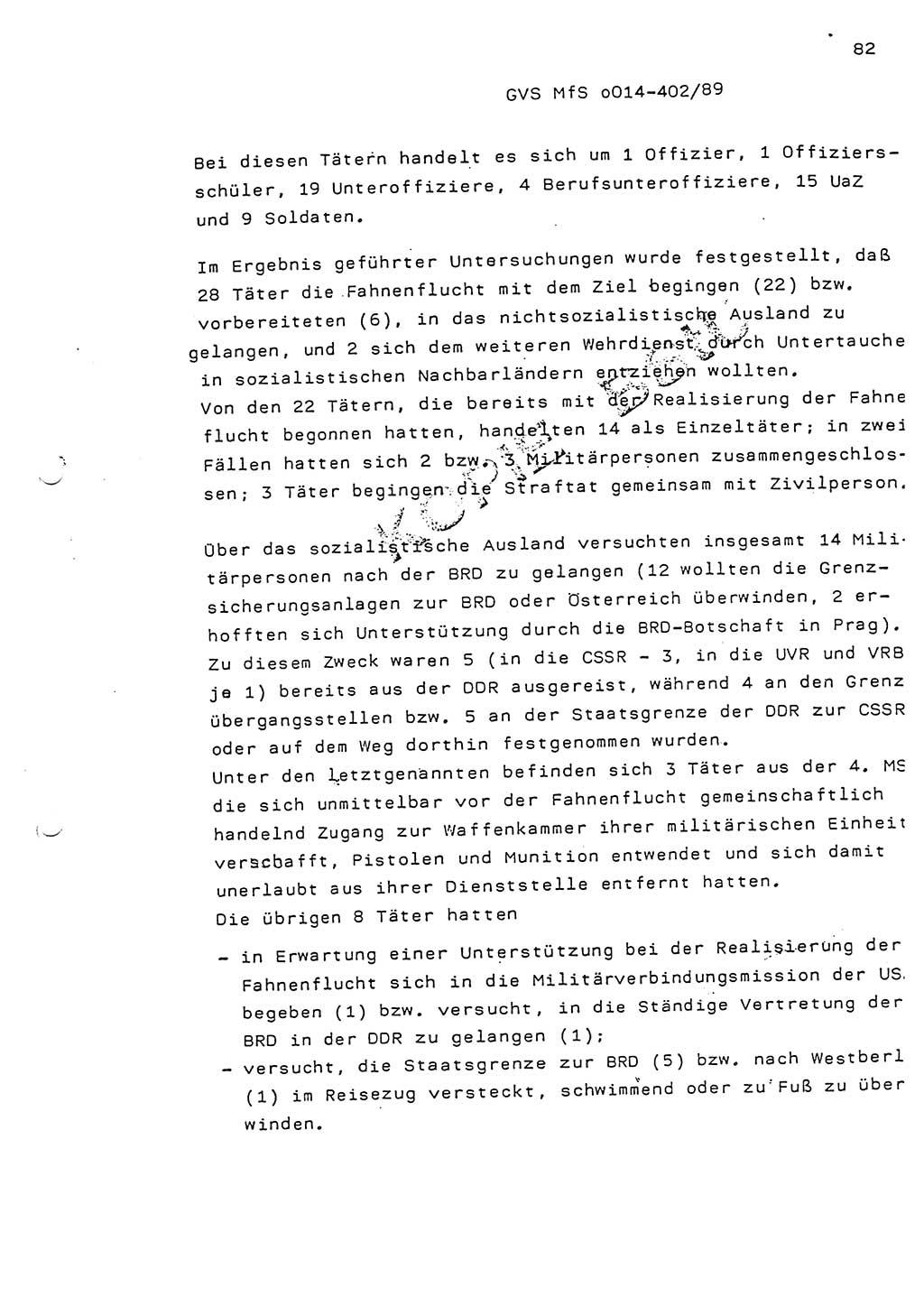 Jahresbericht der Hauptabteilung (HA) Ⅸ 1988, Einschätzung der Wirksamkeit der Untersuchungsarbeit und Leitungstätigkeit im Jahre 1988, Ministerium für Staatssicherheit (MfS) der Deutschen Demokratischen Republik (DDR), Hauptabteilung Ⅸ, Geheime Verschlußsache (GVS) o014-402/89, Berlin 1989, Seite 82 (Einsch. MfS DDR HA Ⅸ GVS o014-402/89 1988, S. 82)