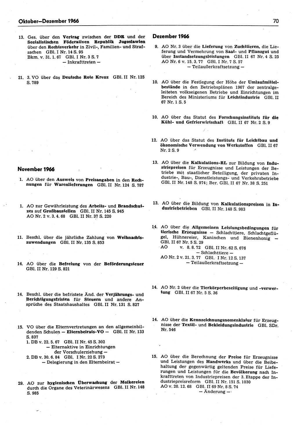 Das geltende Recht der Deutschen Demokratischen Republik (DDR) 1949-1988, Seite 70 (Gelt. R. DDR 1949-1988, S. 70)