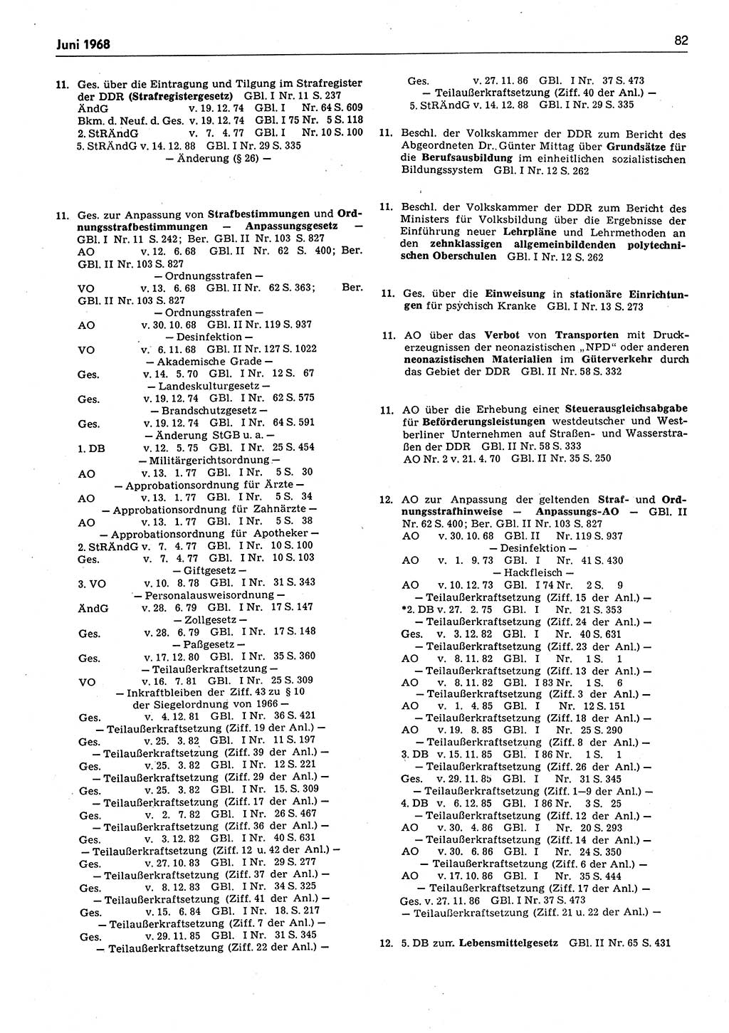 Das geltende Recht der Deutschen Demokratischen Republik (DDR) 1949-1988, Seite 82 (Gelt. R. DDR 1949-1988, S. 82)