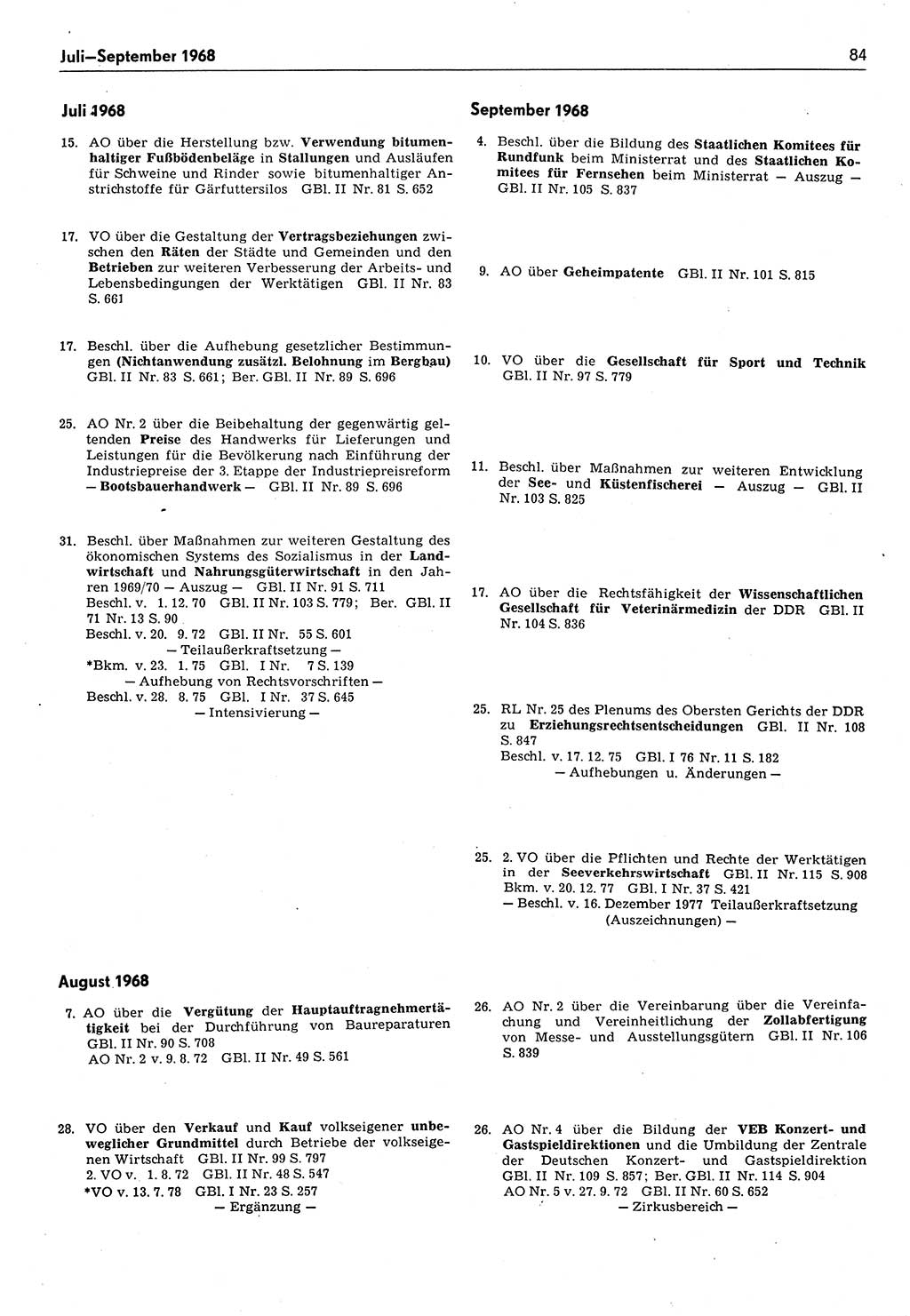 Das geltende Recht der Deutschen Demokratischen Republik (DDR) 1949-1988, Seite 84 (Gelt. R. DDR 1949-1988, S. 84)