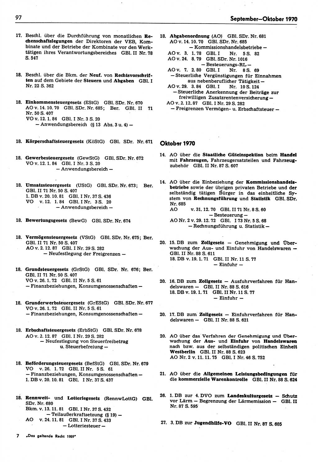 Das geltende Recht der Deutschen Demokratischen Republik (DDR) 1949-1988, Seite 97 (Gelt. R. DDR 1949-1988, S. 97)