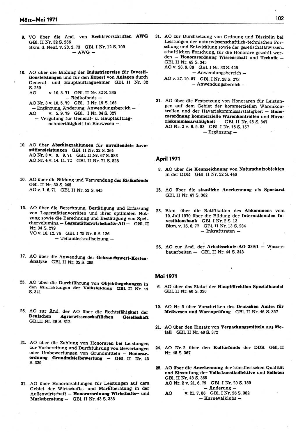 Das geltende Recht der Deutschen Demokratischen Republik (DDR) 1949-1988, Seite 102 (Gelt. R. DDR 1949-1988, S. 102)