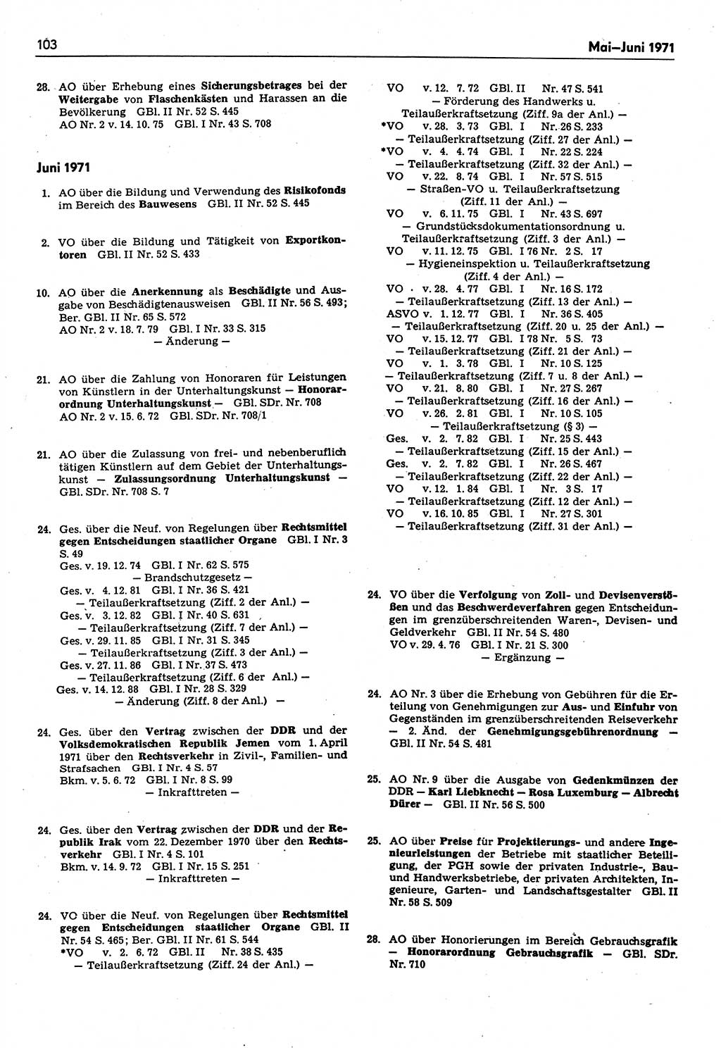 Das geltende Recht der Deutschen Demokratischen Republik (DDR) 1949-1988, Seite 103 (Gelt. R. DDR 1949-1988, S. 103)