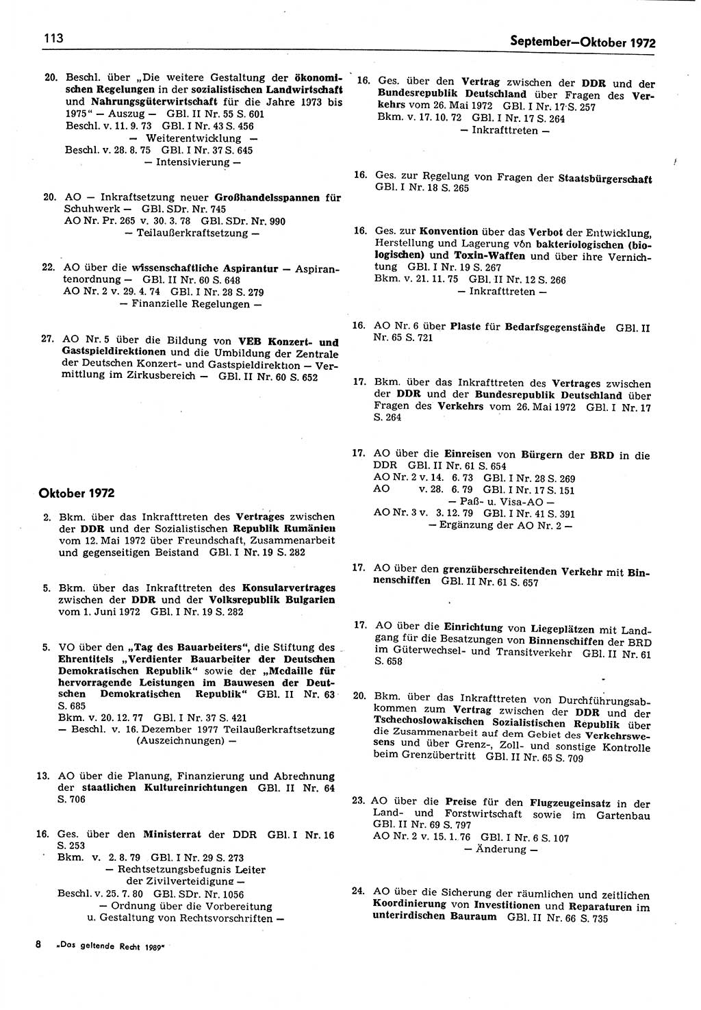 Das geltende Recht der Deutschen Demokratischen Republik (DDR) 1949-1988, Seite 113 (Gelt. R. DDR 1949-1988, S. 113)