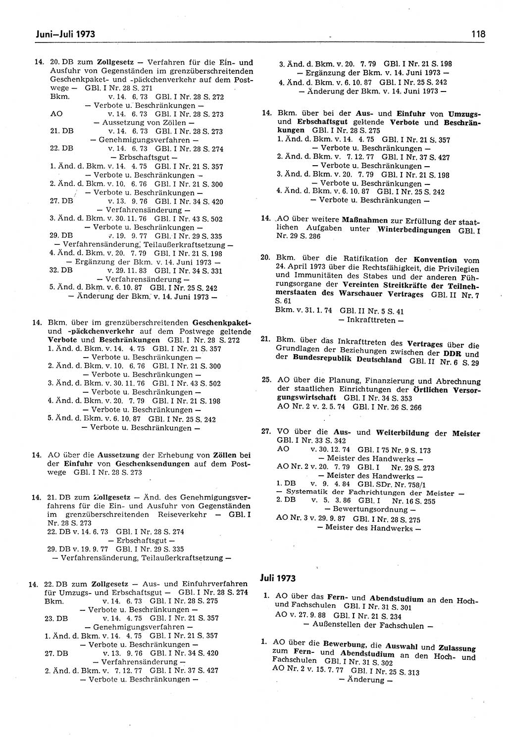 Das geltende Recht der Deutschen Demokratischen Republik (DDR) 1949-1988, Seite 118 (Gelt. R. DDR 1949-1988, S. 118)