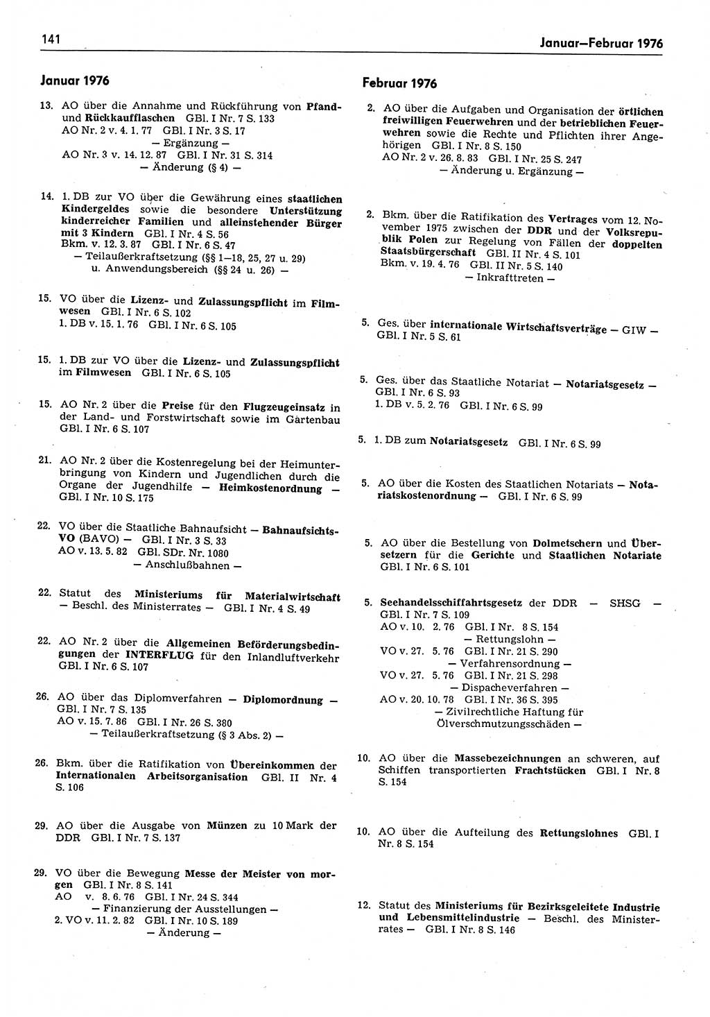 Das geltende Recht der Deutschen Demokratischen Republik (DDR) 1949-1988, Seite 141 (Gelt. R. DDR 1949-1988, S. 141)