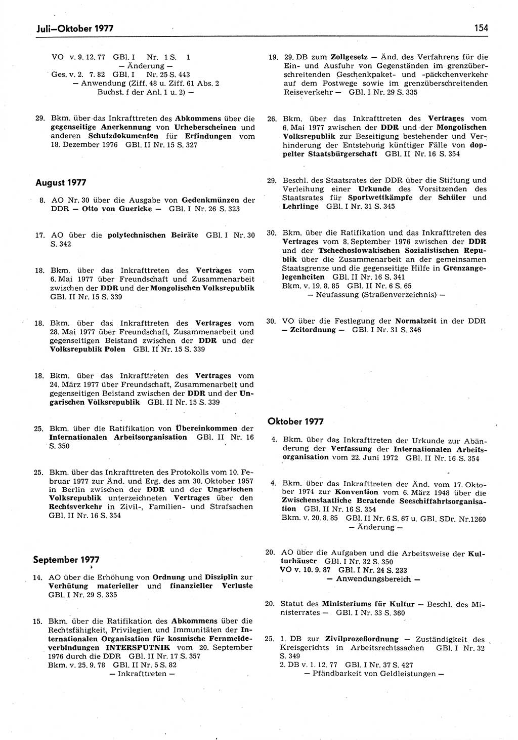 Das geltende Recht der Deutschen Demokratischen Republik (DDR) 1949-1988, Seite 154 (Gelt. R. DDR 1949-1988, S. 154)