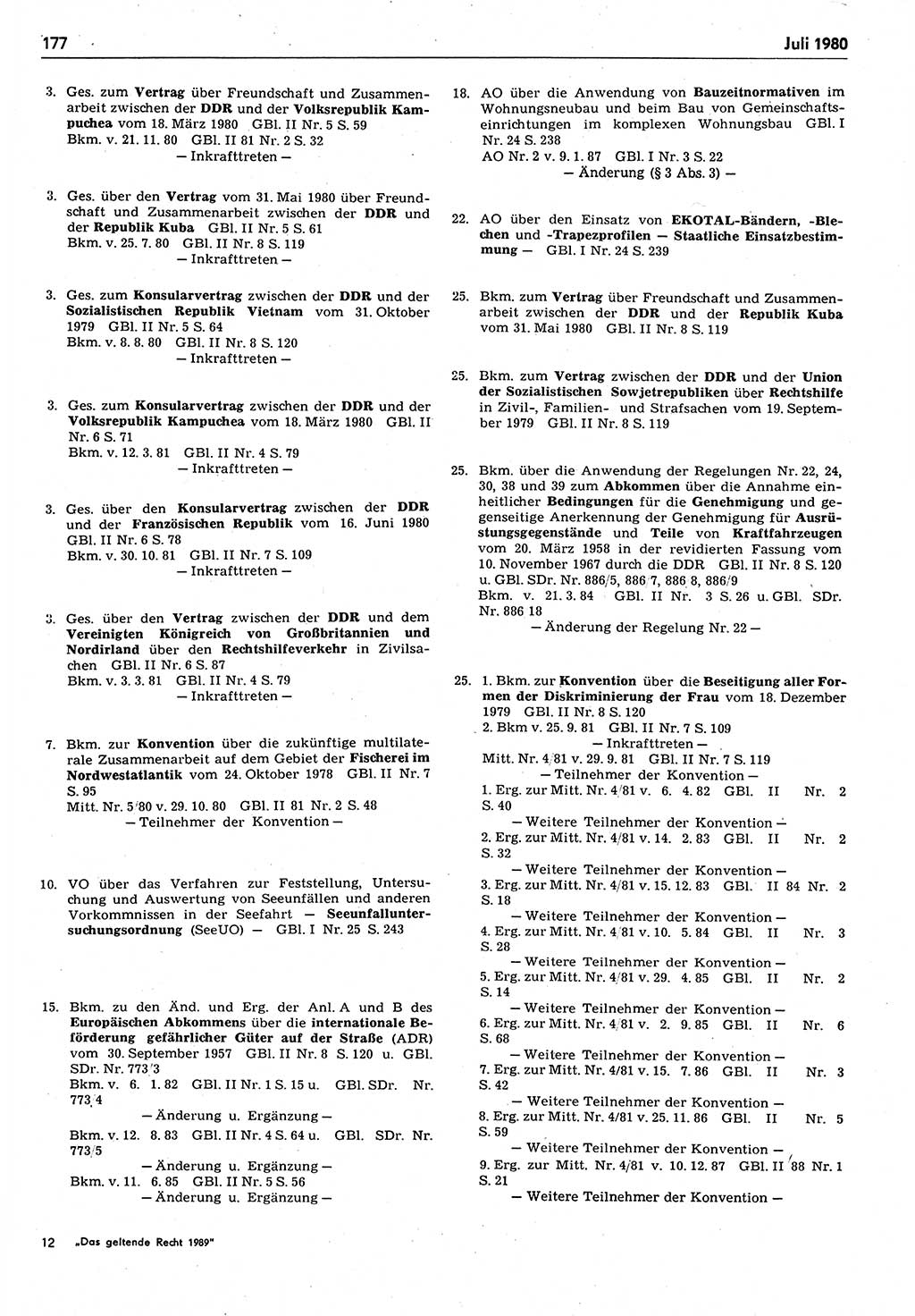 Das geltende Recht der Deutschen Demokratischen Republik (DDR) 1949-1988, Seite 177 (Gelt. R. DDR 1949-1988, S. 177)