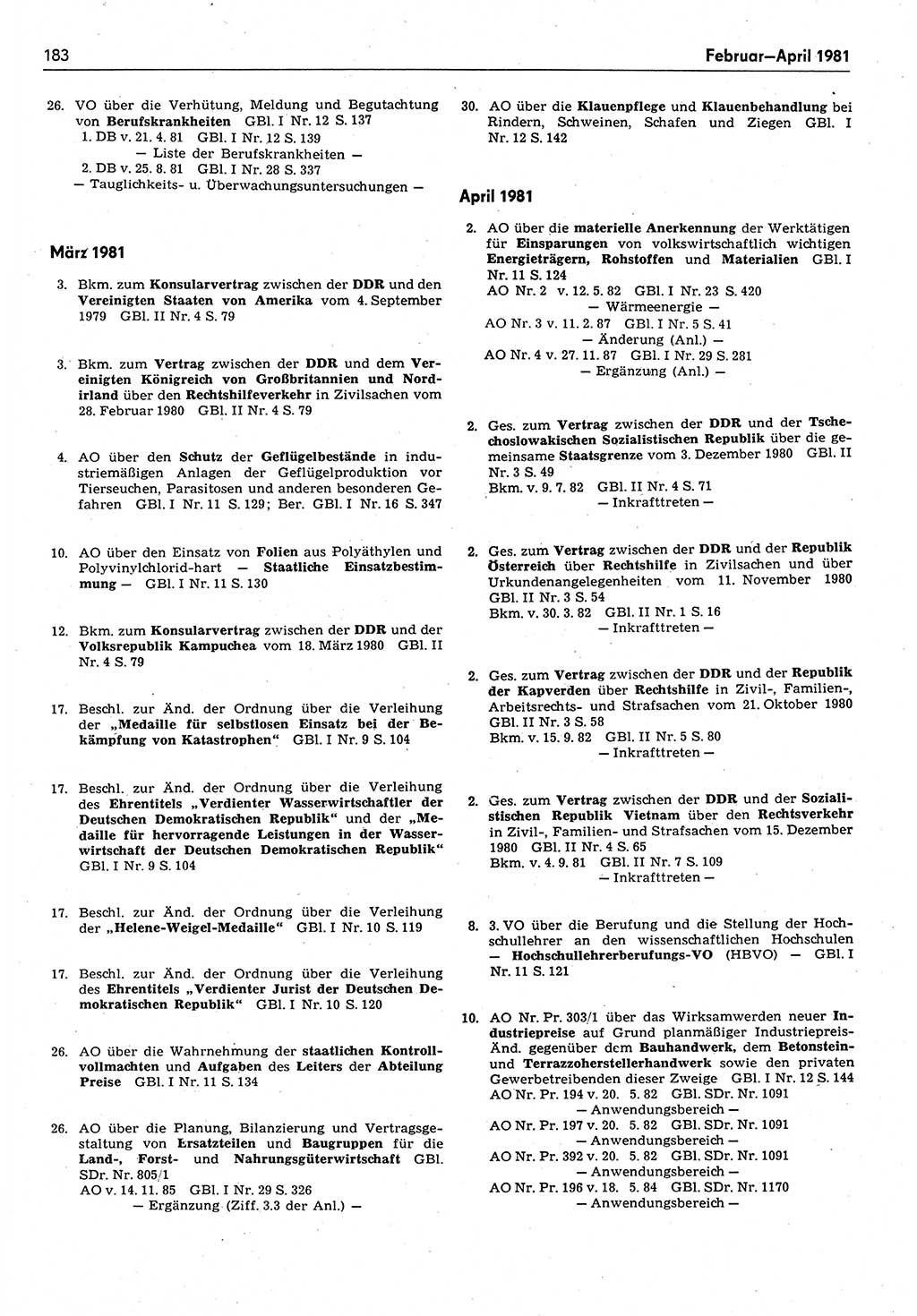 Das geltende Recht der Deutschen Demokratischen Republik (DDR) 1949-1988, Seite 183 (Gelt. R. DDR 1949-1988, S. 183)