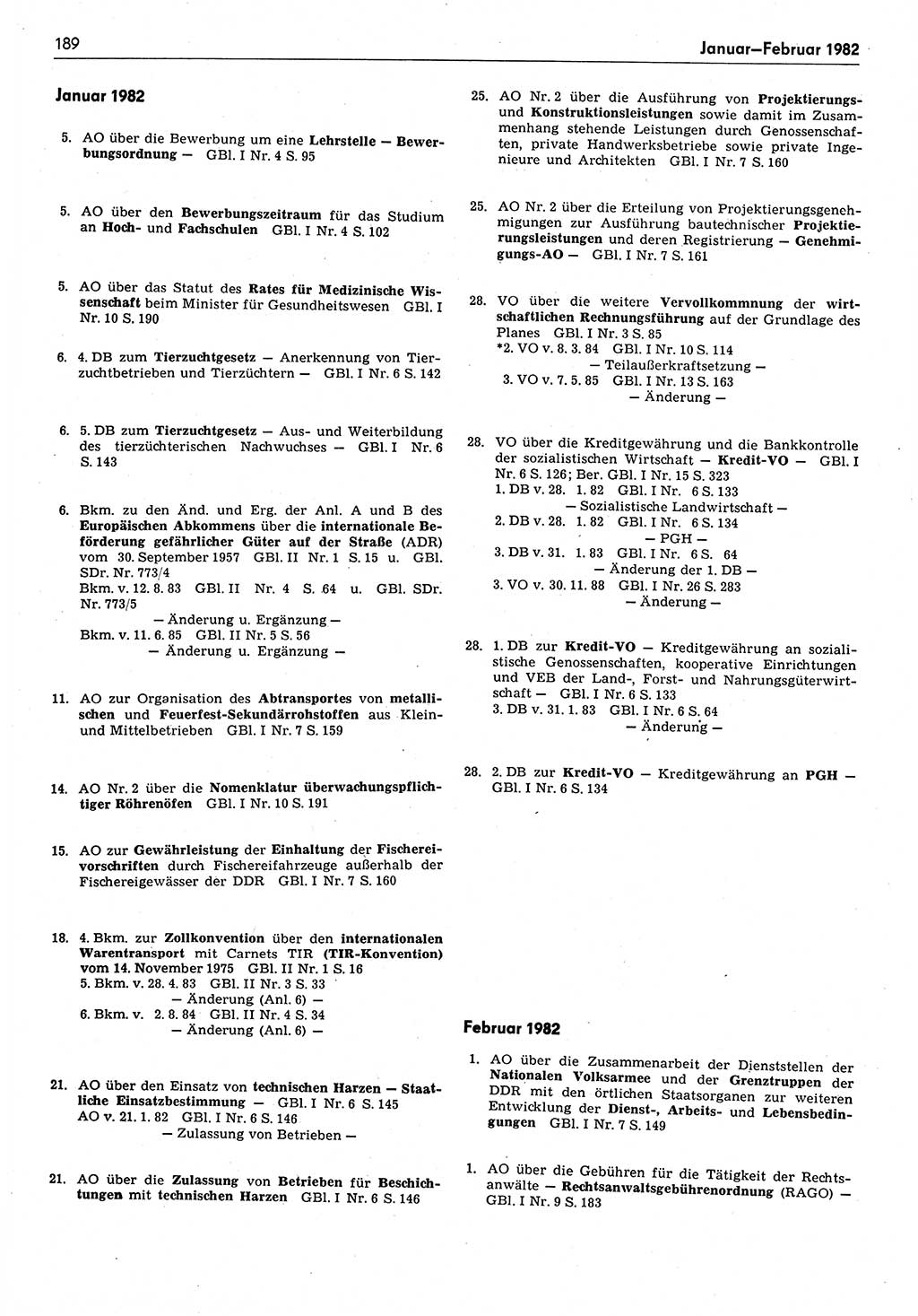 Das geltende Recht der Deutschen Demokratischen Republik (DDR) 1949-1988, Seite 189 (Gelt. R. DDR 1949-1988, S. 189)