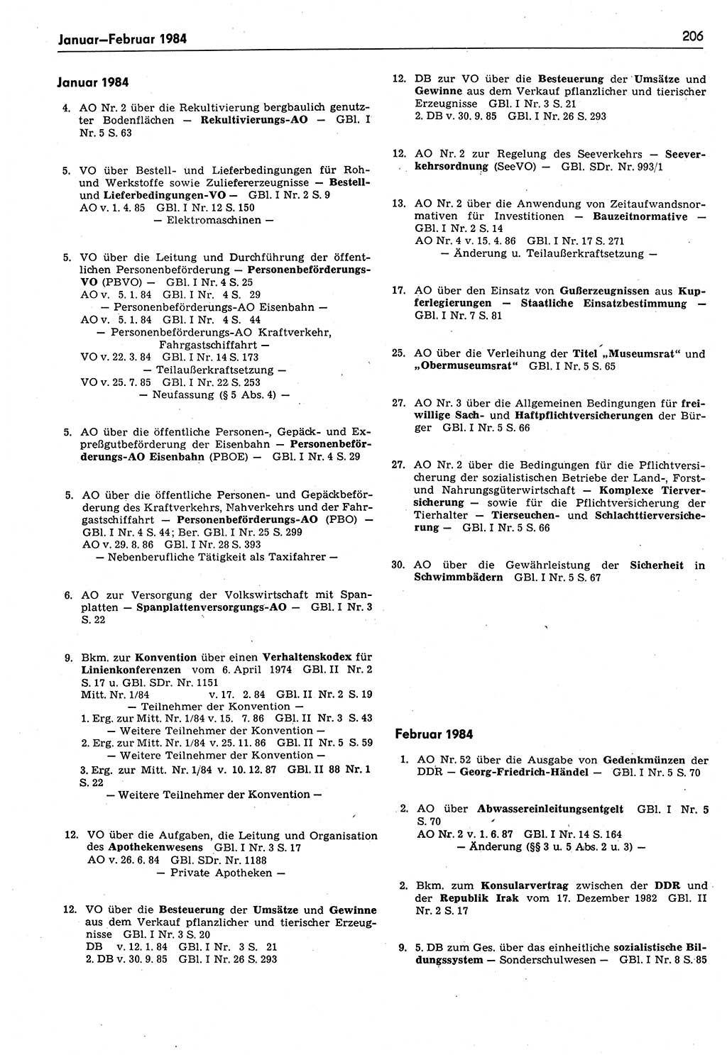 Das geltende Recht der Deutschen Demokratischen Republik (DDR) 1949-1988, Seite 206 (Gelt. R. DDR 1949-1988, S. 206)