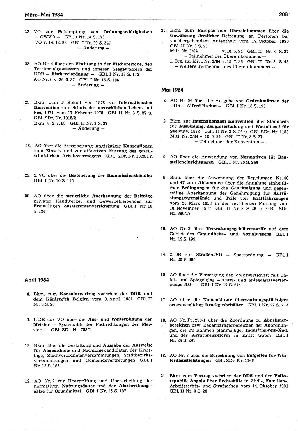 Das geltende Recht der Deutschen Demokratischen Republik (DDR) 1949-1988, Seite 208 (Gelt. R. DDR 1949-1988, S. 208)