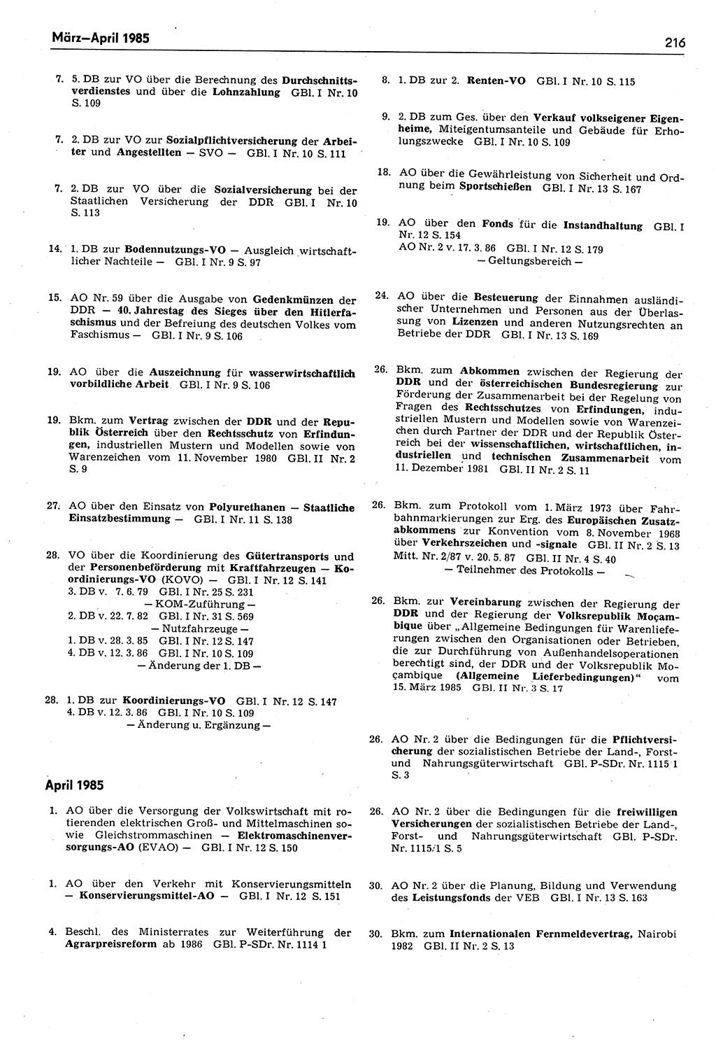 Das geltende Recht der Deutschen Demokratischen Republik (DDR) 1949-1988, Seite 216 (Gelt. R. DDR 1949-1988, S. 216)