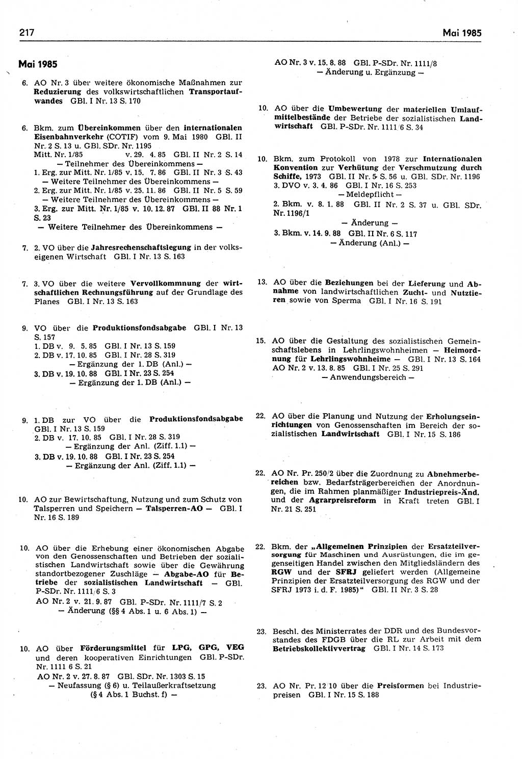 Das geltende Recht der Deutschen Demokratischen Republik (DDR) 1949-1988, Seite 217 (Gelt. R. DDR 1949-1988, S. 217)