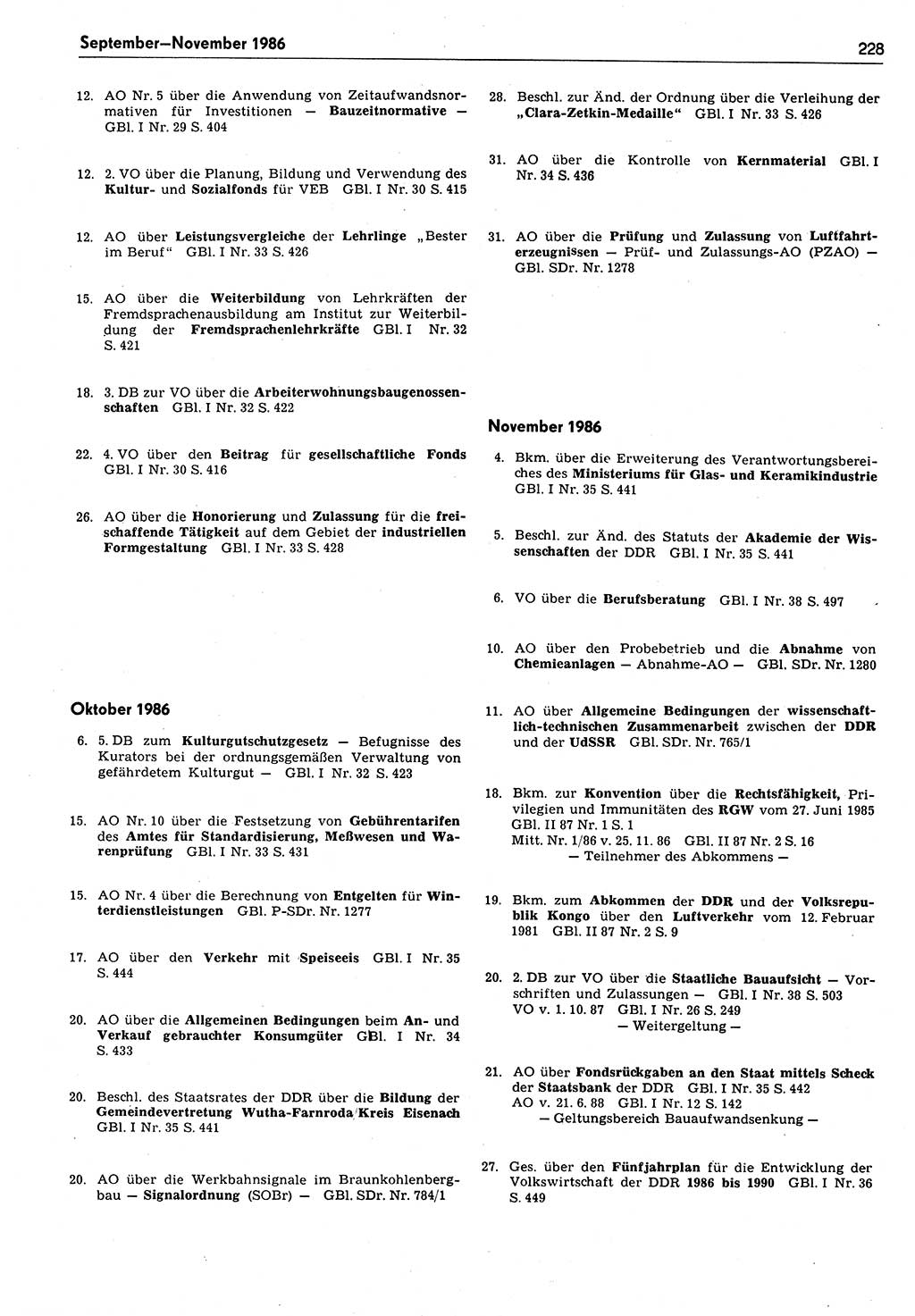 Das geltende Recht der Deutschen Demokratischen Republik (DDR) 1949-1988, Seite 228 (Gelt. R. DDR 1949-1988, S. 228)