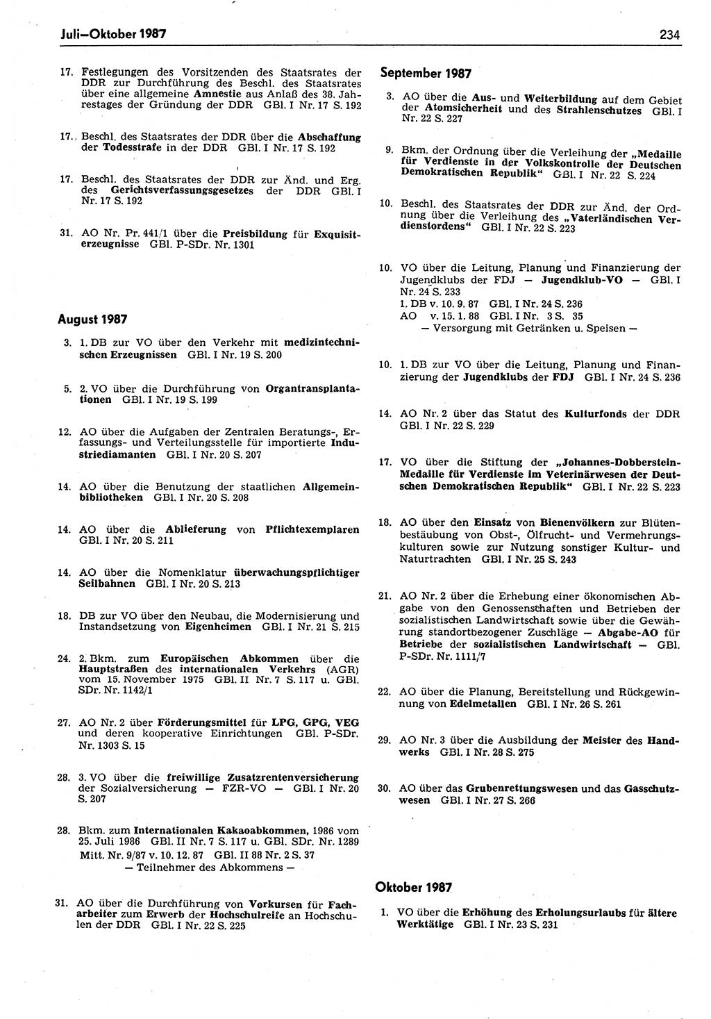 Das geltende Recht der Deutschen Demokratischen Republik (DDR) 1949-1988, Seite 234 (Gelt. R. DDR 1949-1988, S. 234)